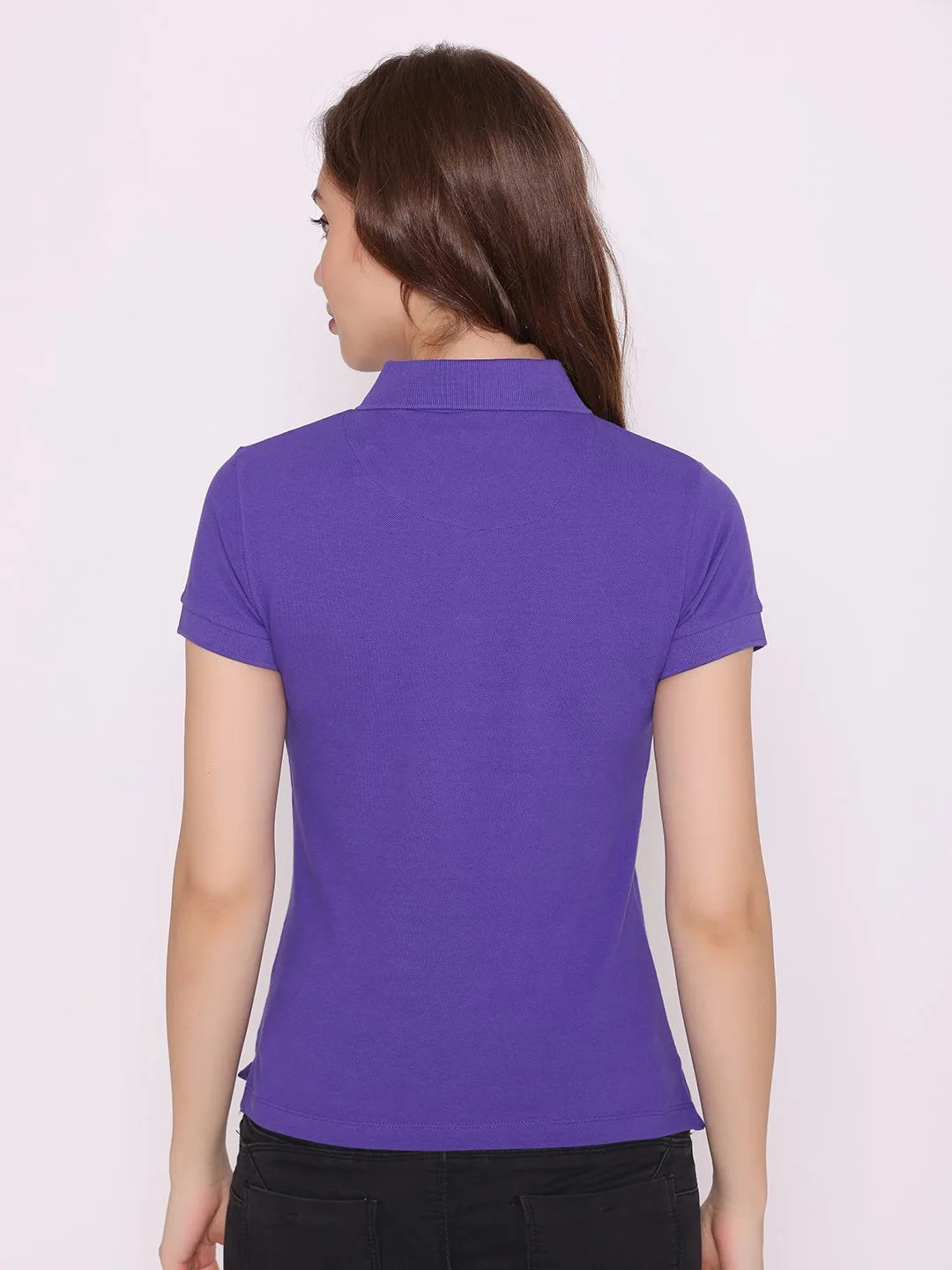 Flawless Women Purple Push Organic Polo T-Shirt