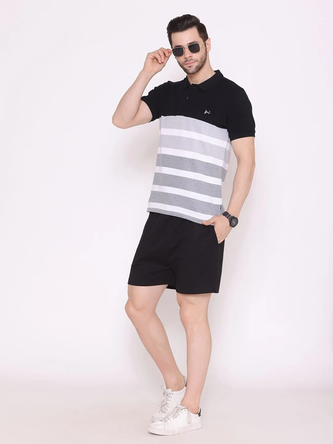 Flawless Men Organic Black Polo T-Shirt | Slate
