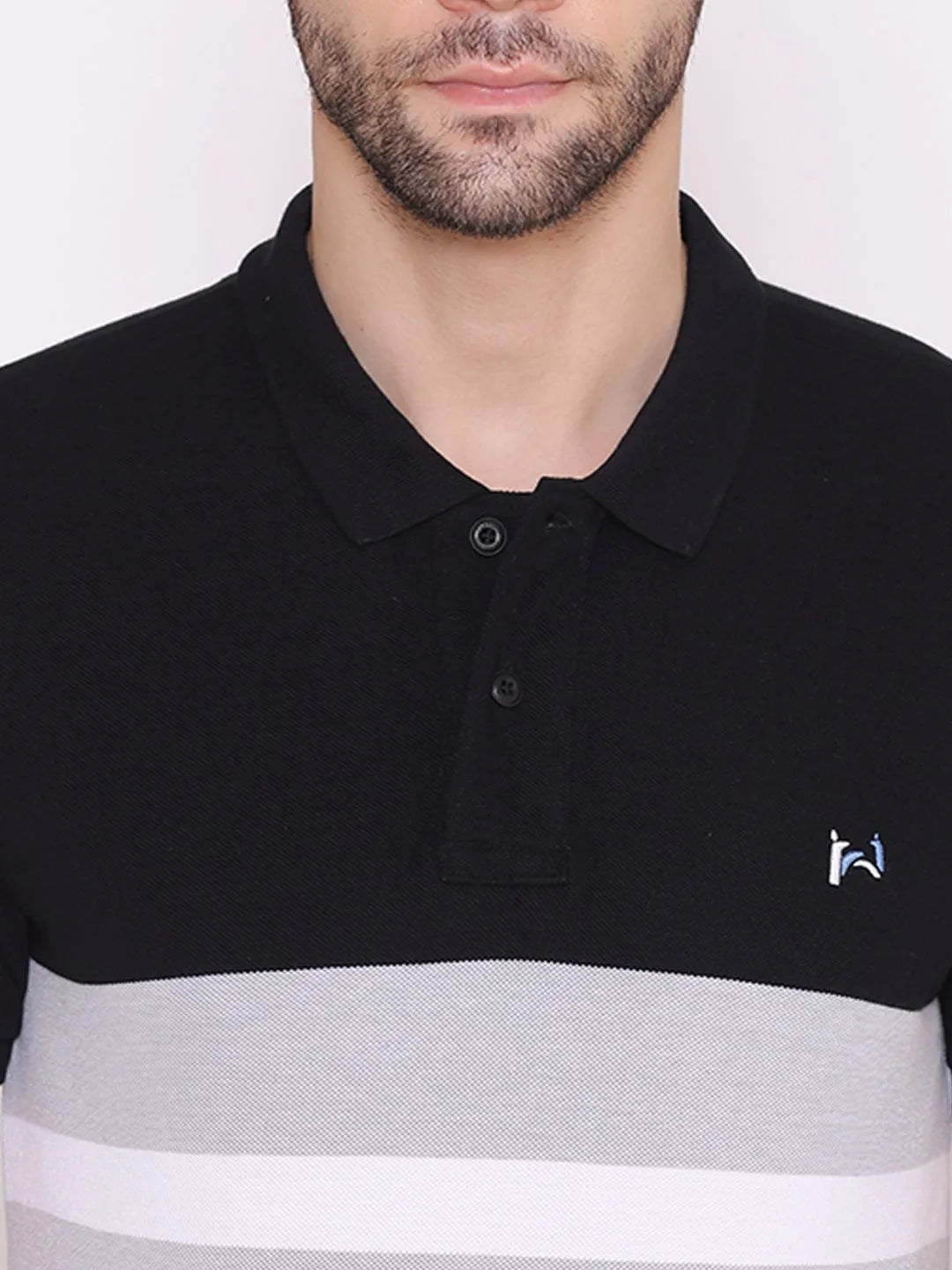 Flawless Men Organic Black Polo T-Shirt | Slate
