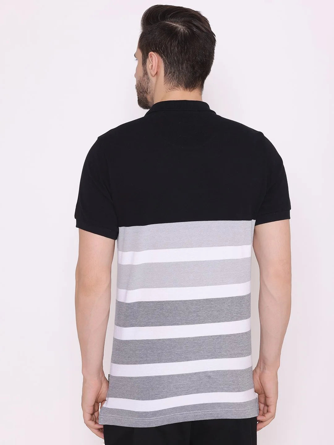 Flawless Men Organic Black Polo T-Shirt | Slate
