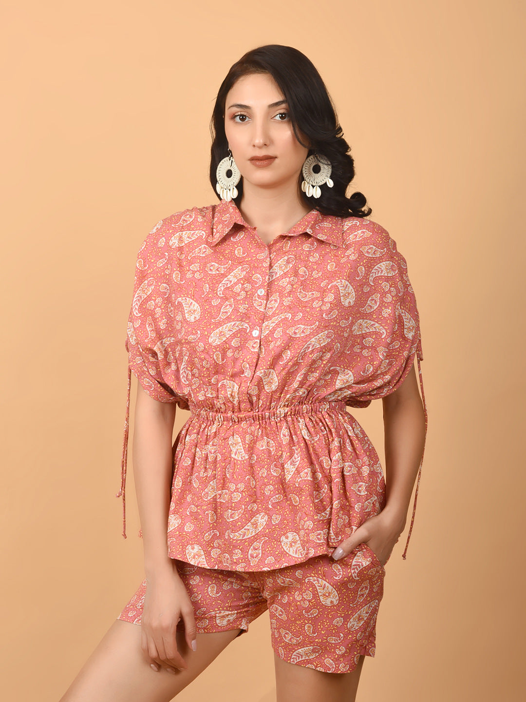 Flawless Women Pink Printed Co-Ord Sets | AMAYRA Being Flawless