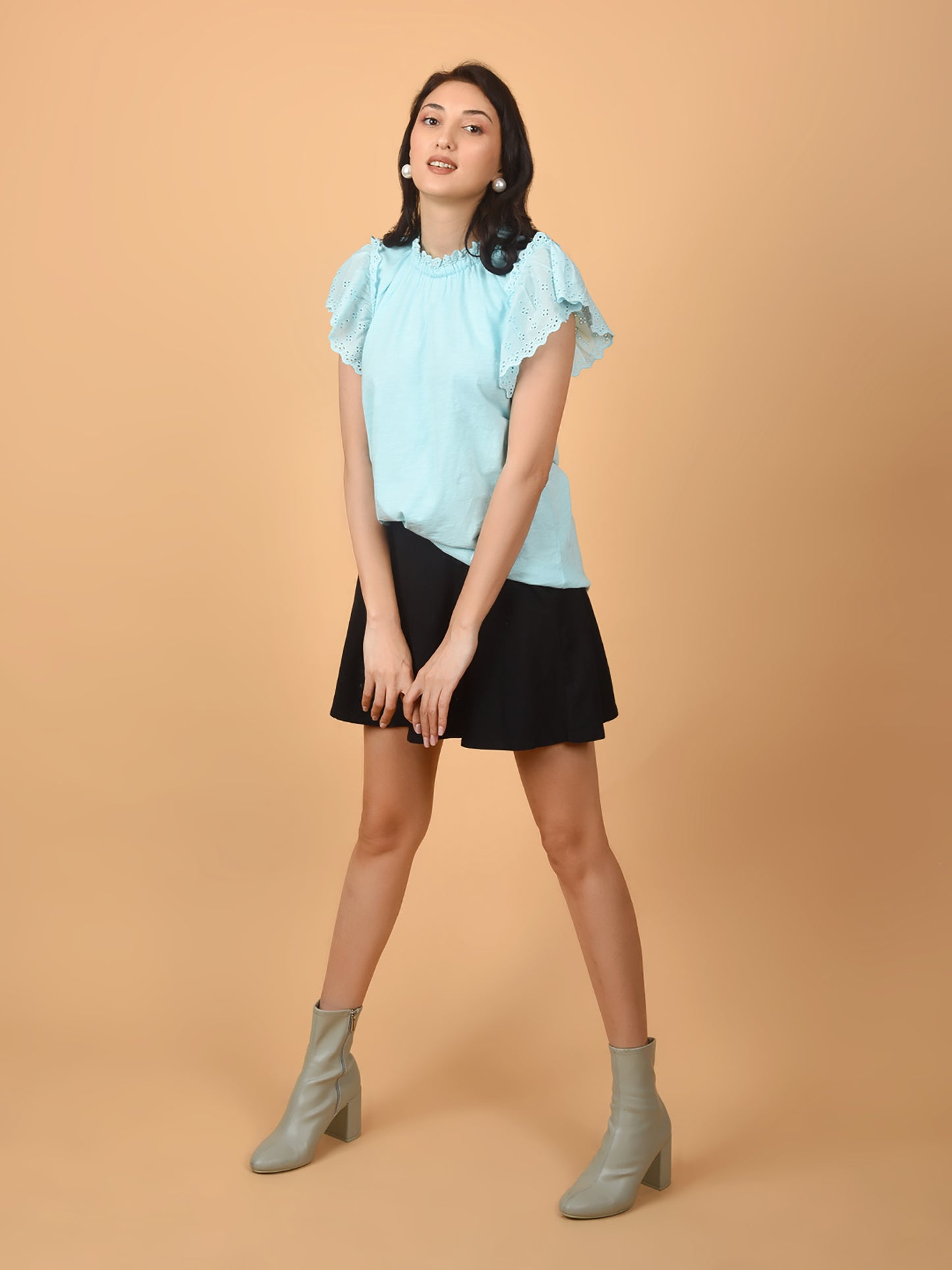 Flawless Women Shiffly White Cotton Tops | LOTUS Being Flawless