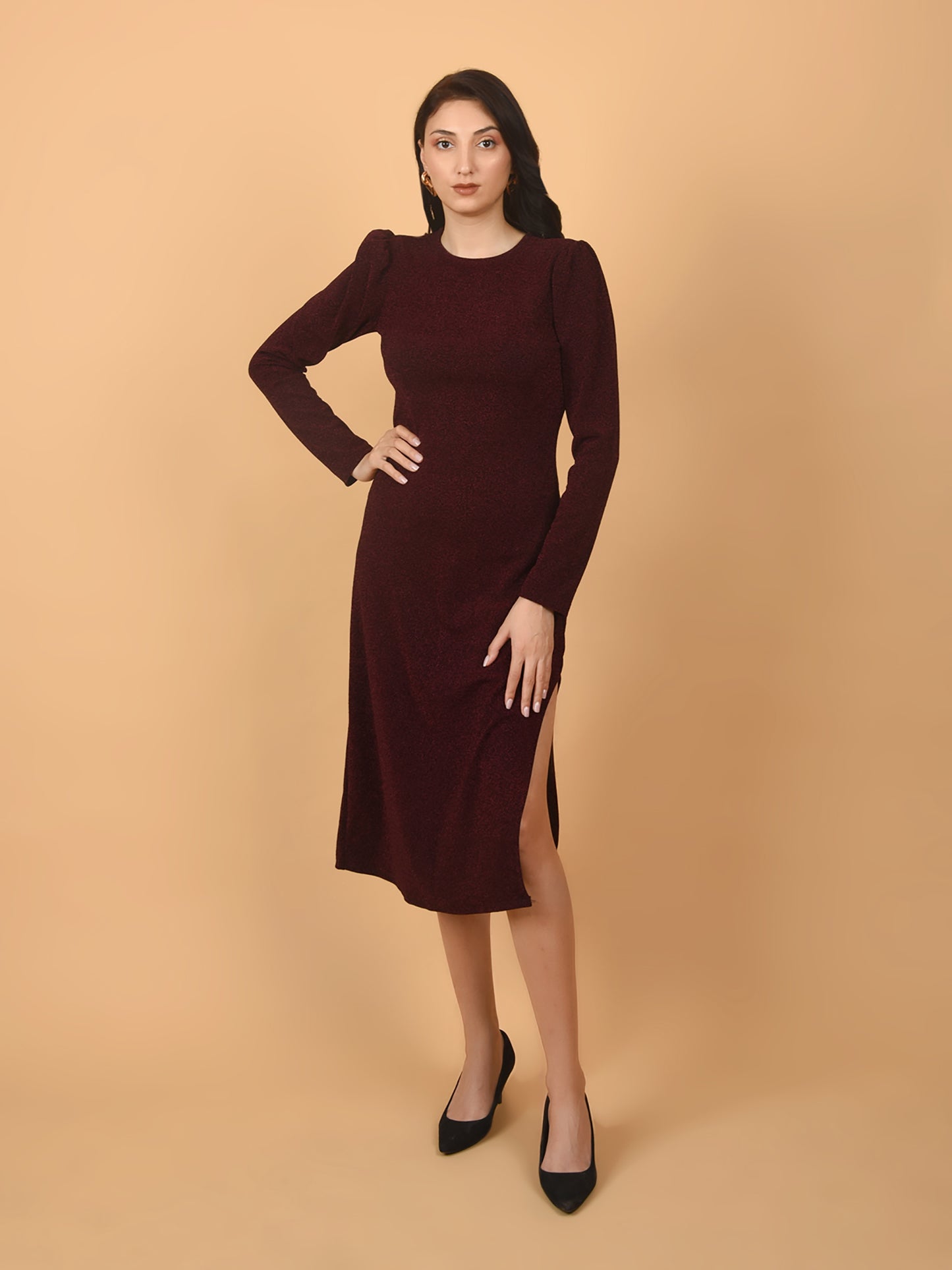 Flawless Women Long Sleeve Bodycon Dress | DIVA Being Flawless