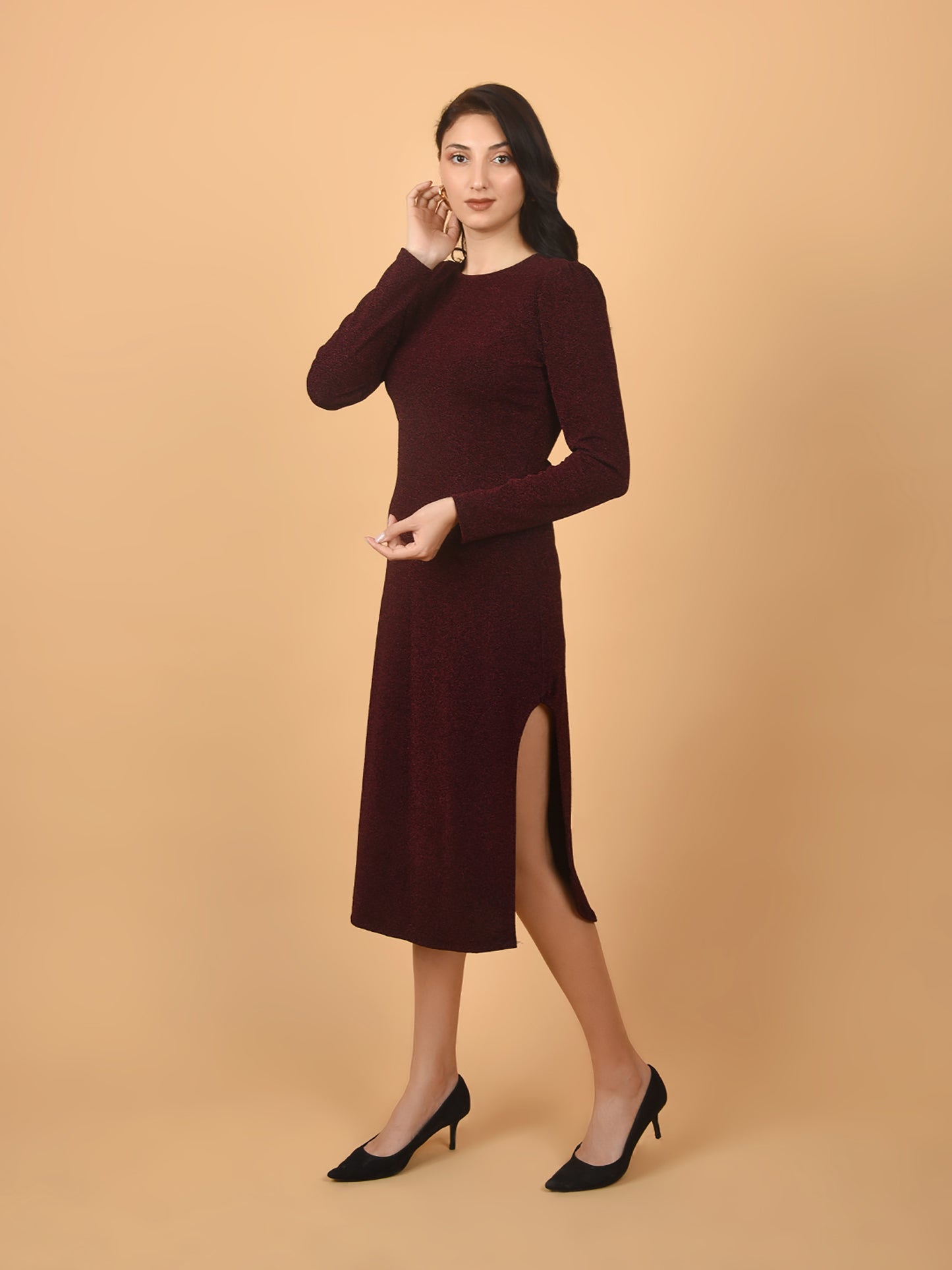 Flawless Women Long Sleeve Bodycon Dress | DIVA Being Flawless