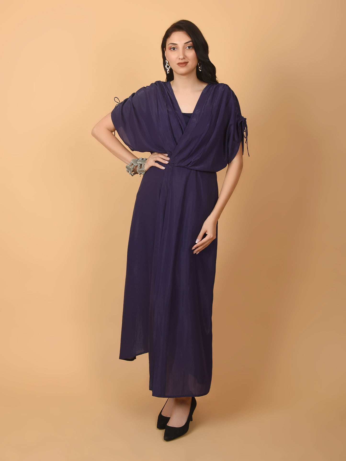 Flawless Women Solid Purple Dress | BEKKY Being Flawless