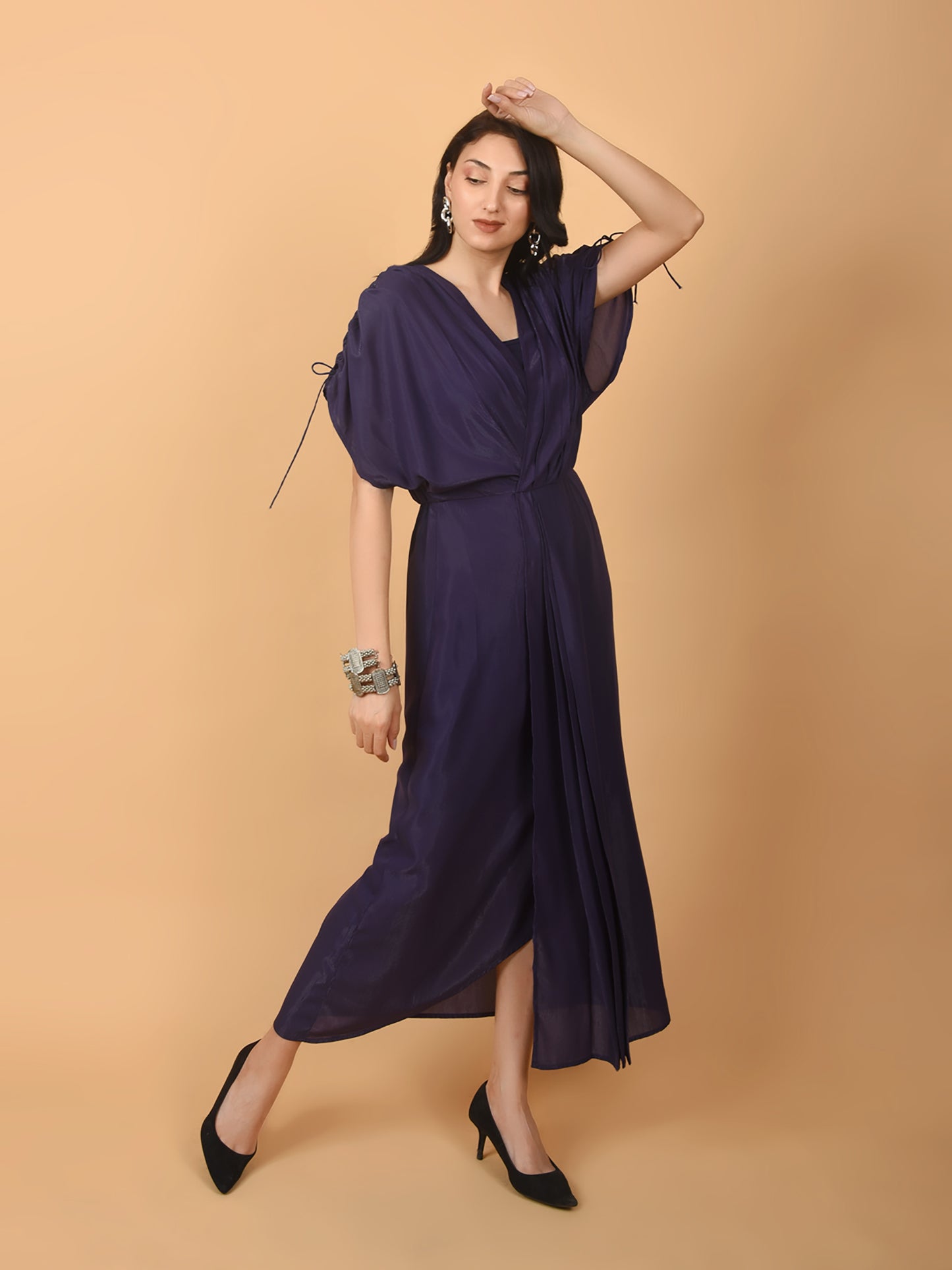 Flawless Women Solid Purple Dress | BEKKY Being Flawless