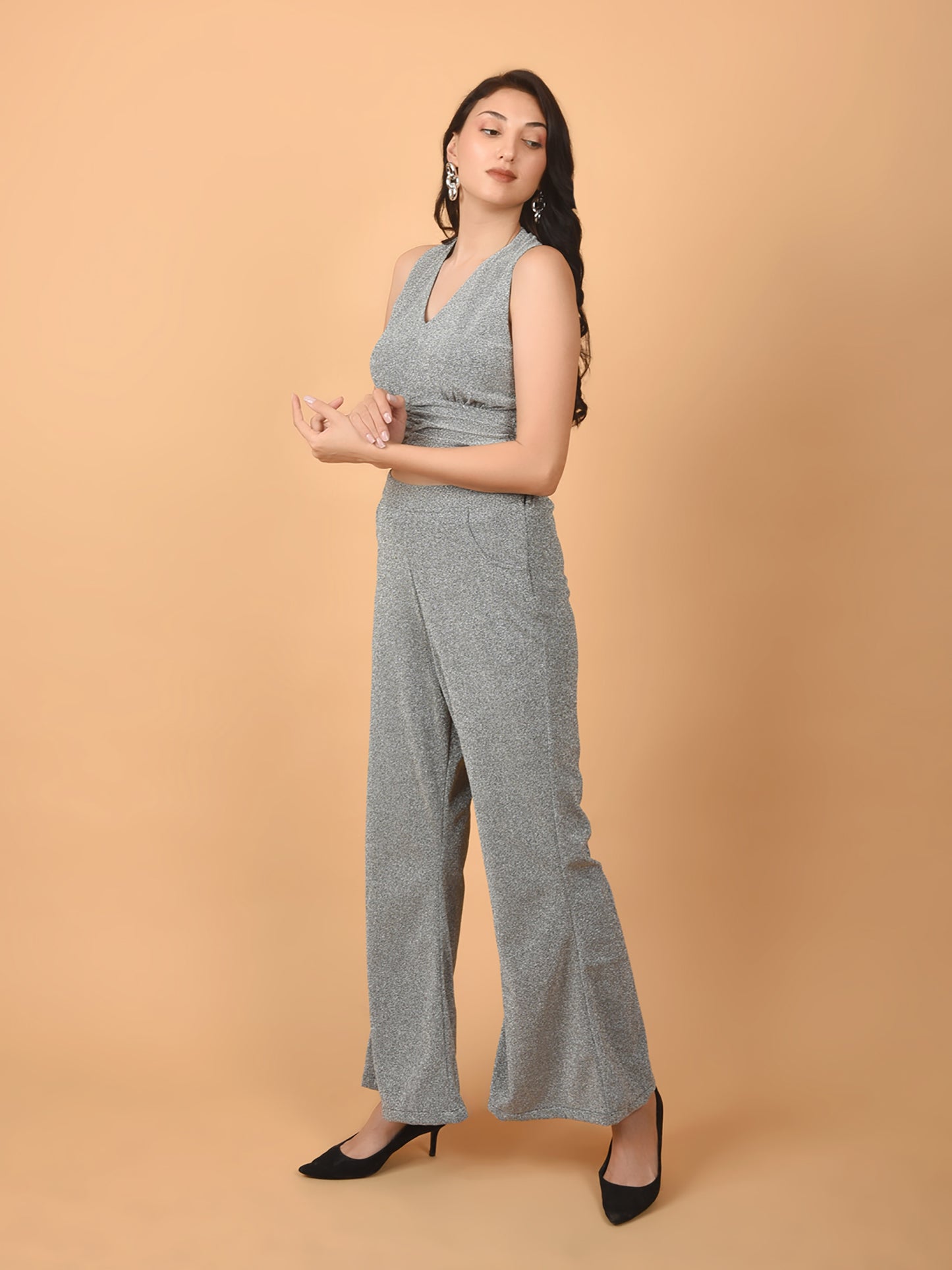 Flawless Women Stylish Silver Co-ord Set | DISC