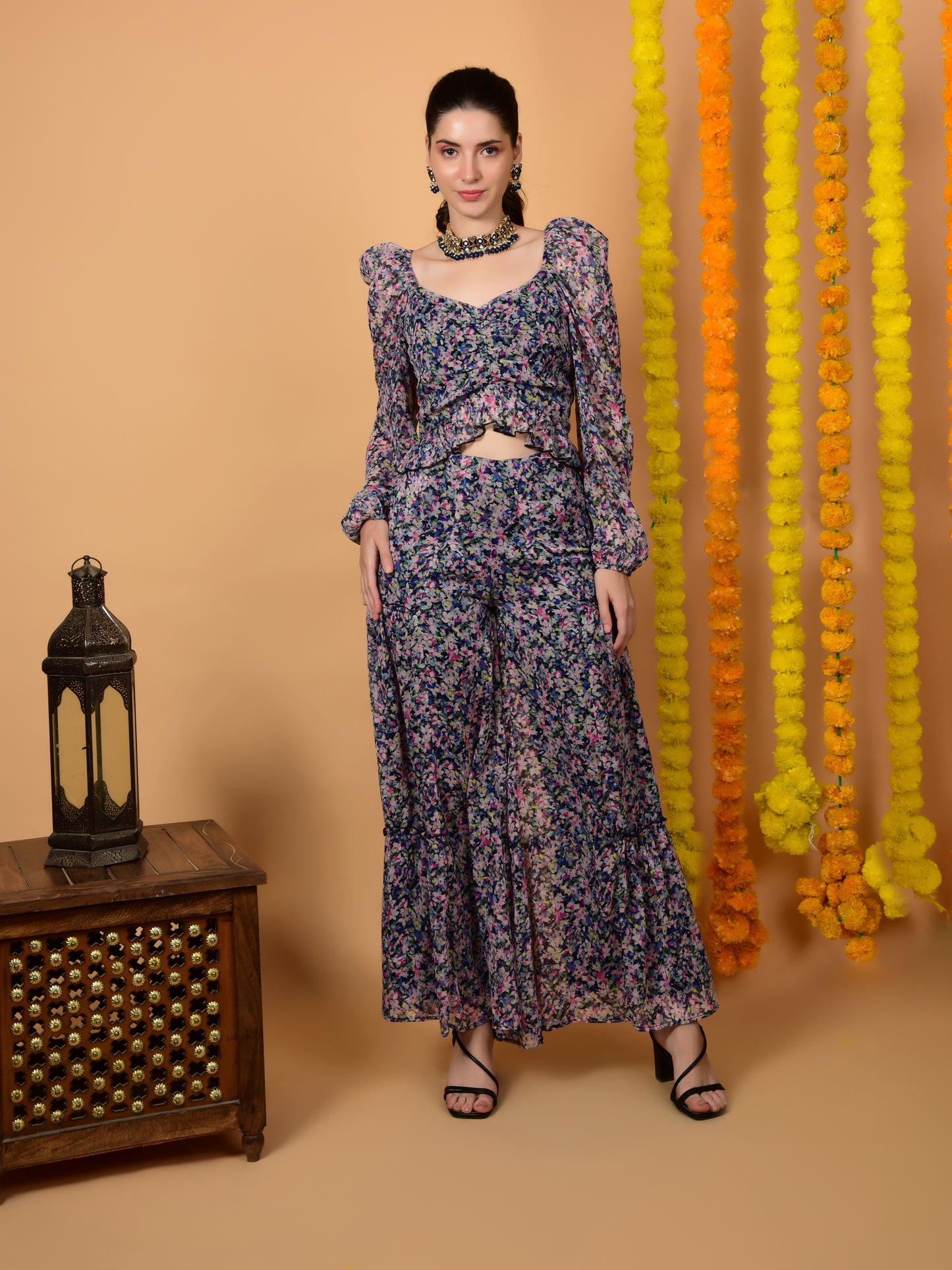 Flawless Multicolor Printed Women Co-ord Set | PENLOP Being Flawless