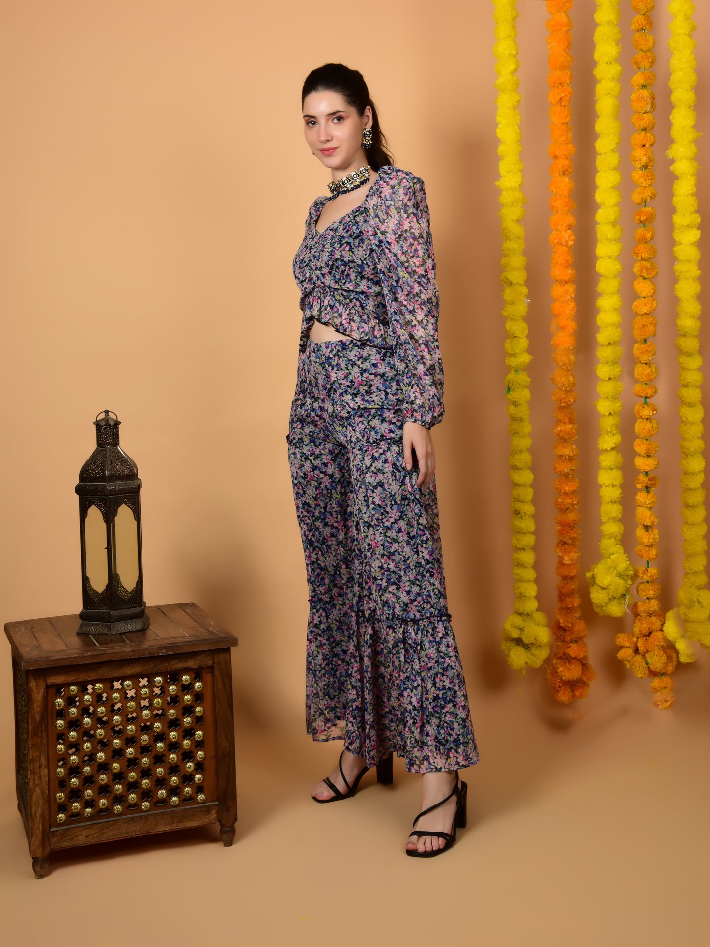 Flawless Multicolor Printed Women Co-ord Set | PENLOP Being Flawless