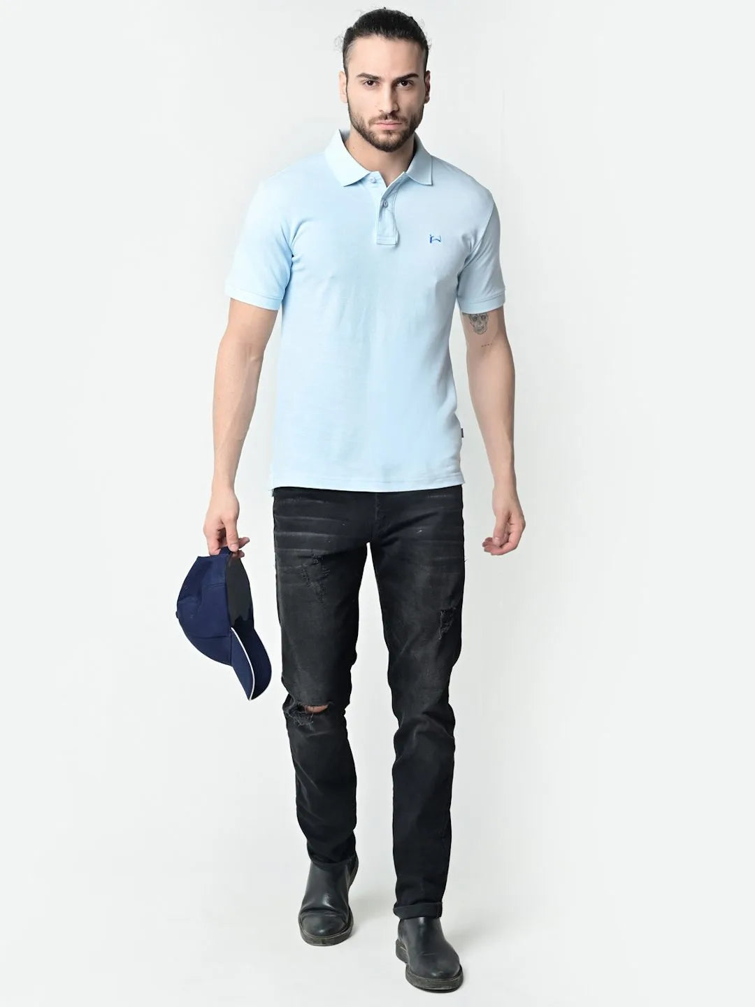 Flawless Men Sky High Organic Polo T-Shirt