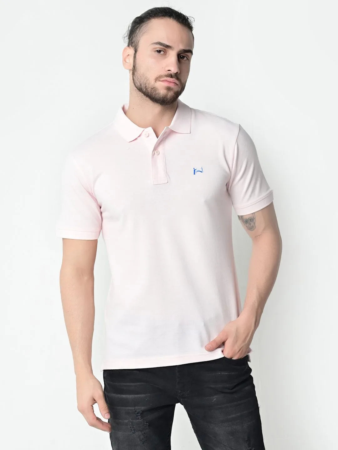 Flawless Men Organic Aesthetic Pink Polo T-Shirt