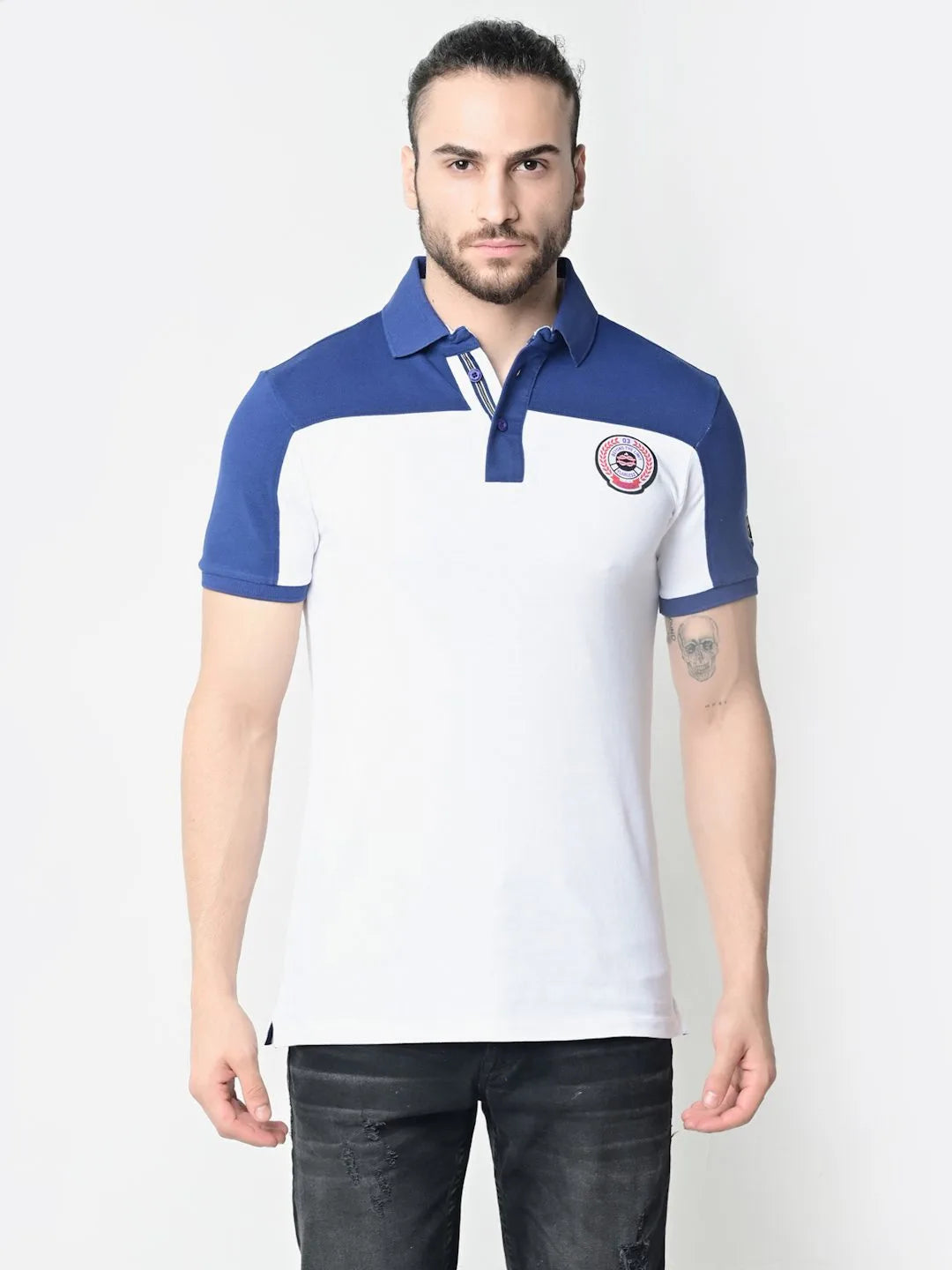 Flawless Men Supreme White Organic Polo T-Shirt