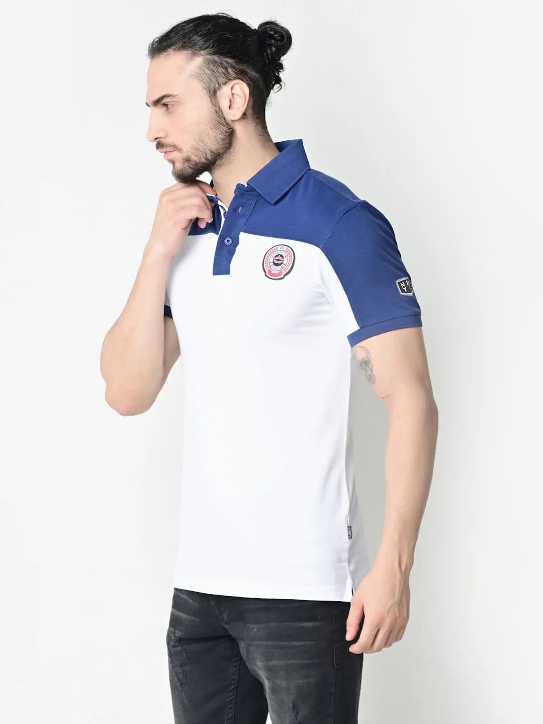 Flawless Men Supreme White Organic Polo T-Shirt