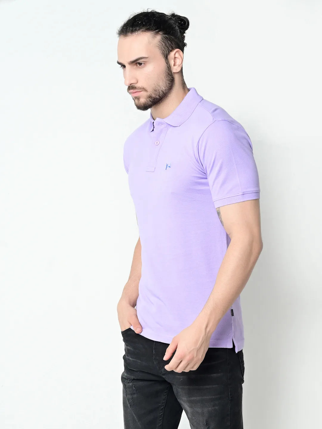 Flawless Men Mauvy Mauve Organic Polo T-Shirt Being Flawless