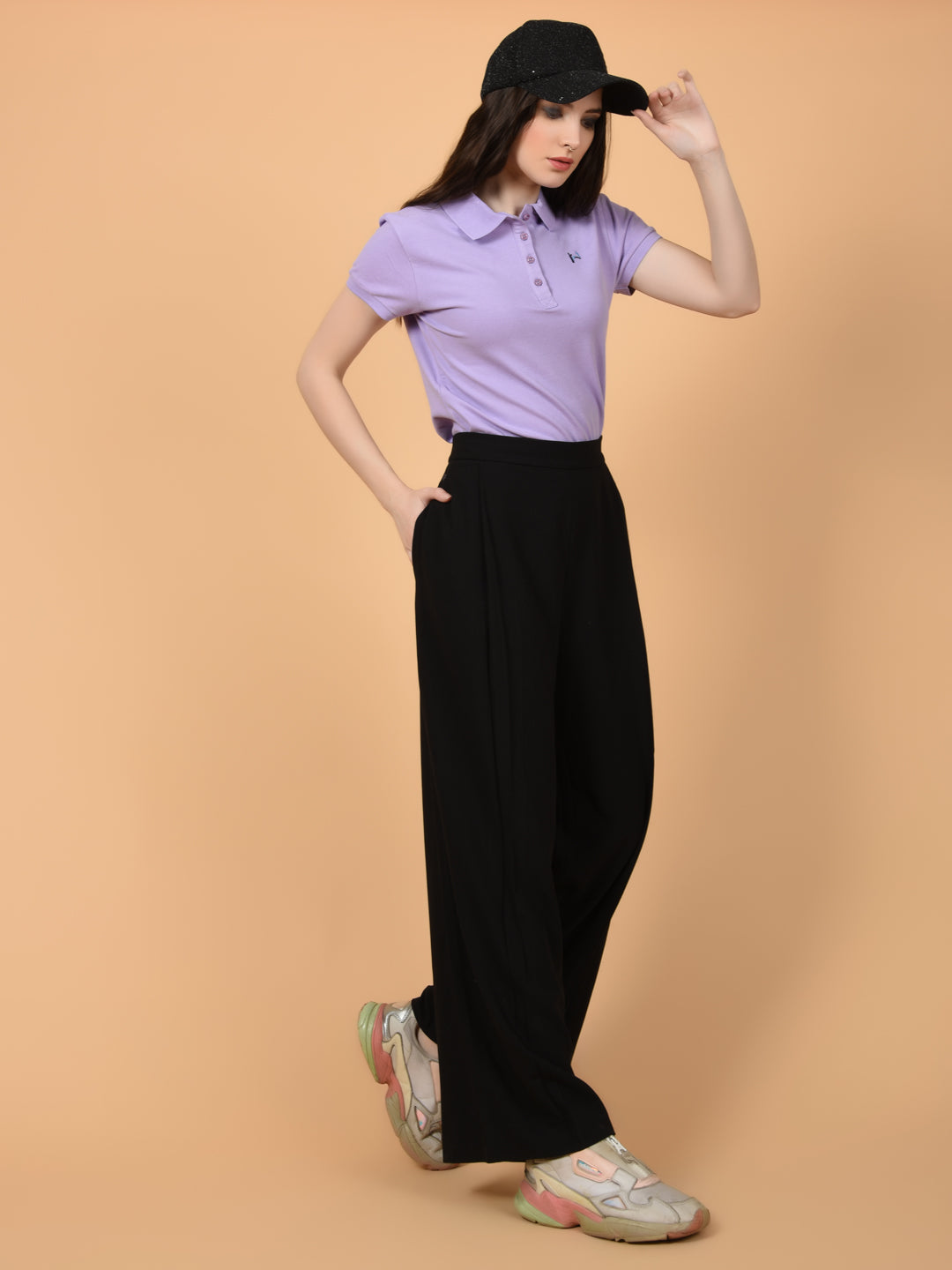 Flawless Women Mauvy Map Organic Polo T-Shirt Being Flawless