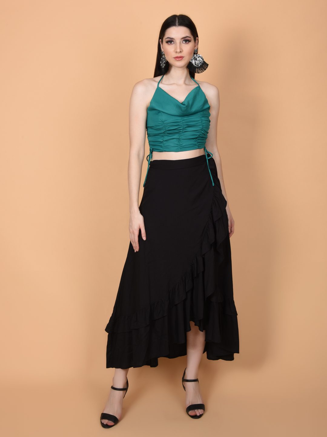 Flawless Women Green Crop Top | RARA Being Flawless