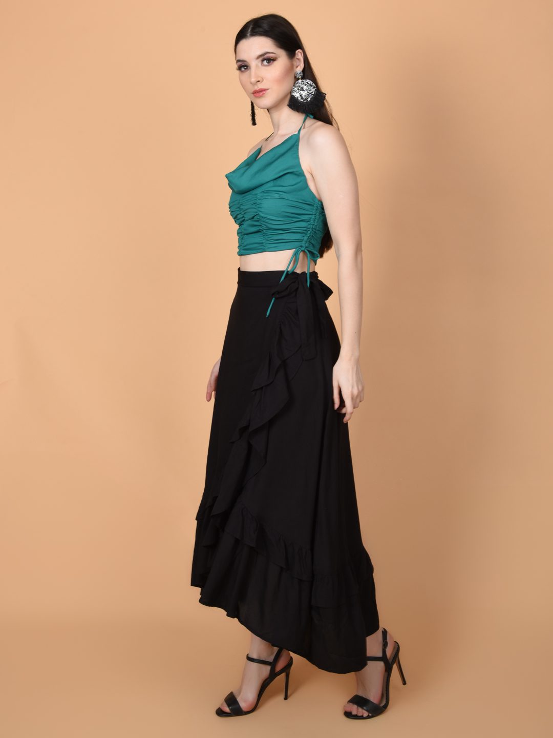 Flawless Women Green Crop Top | RARA Being Flawless