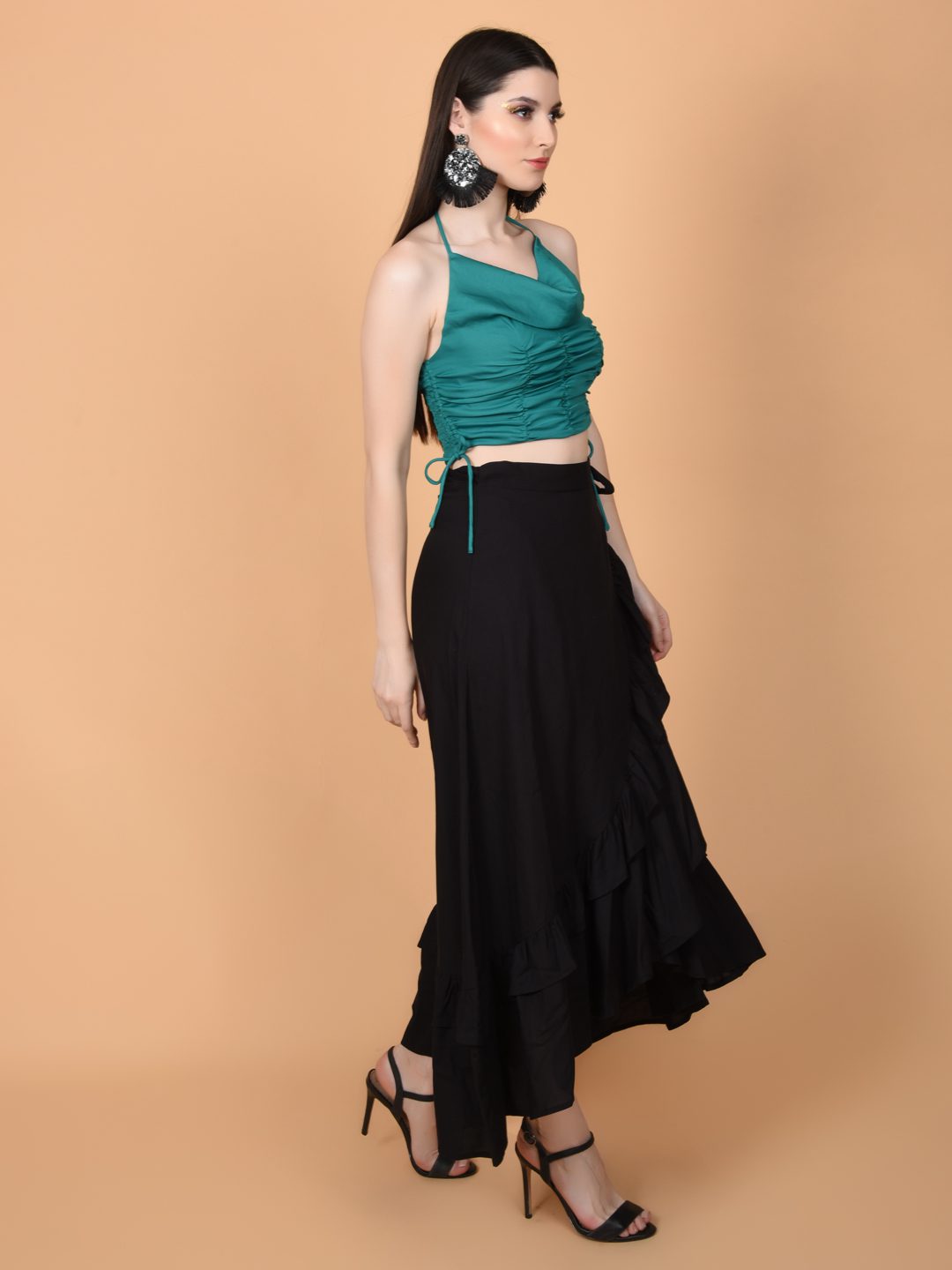 Flawless Women Green Crop Top | RARA Being Flawless