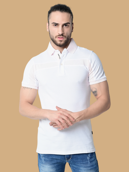 Flawless Organic Sensible White Bug Polo T-Shirt Being Flawless