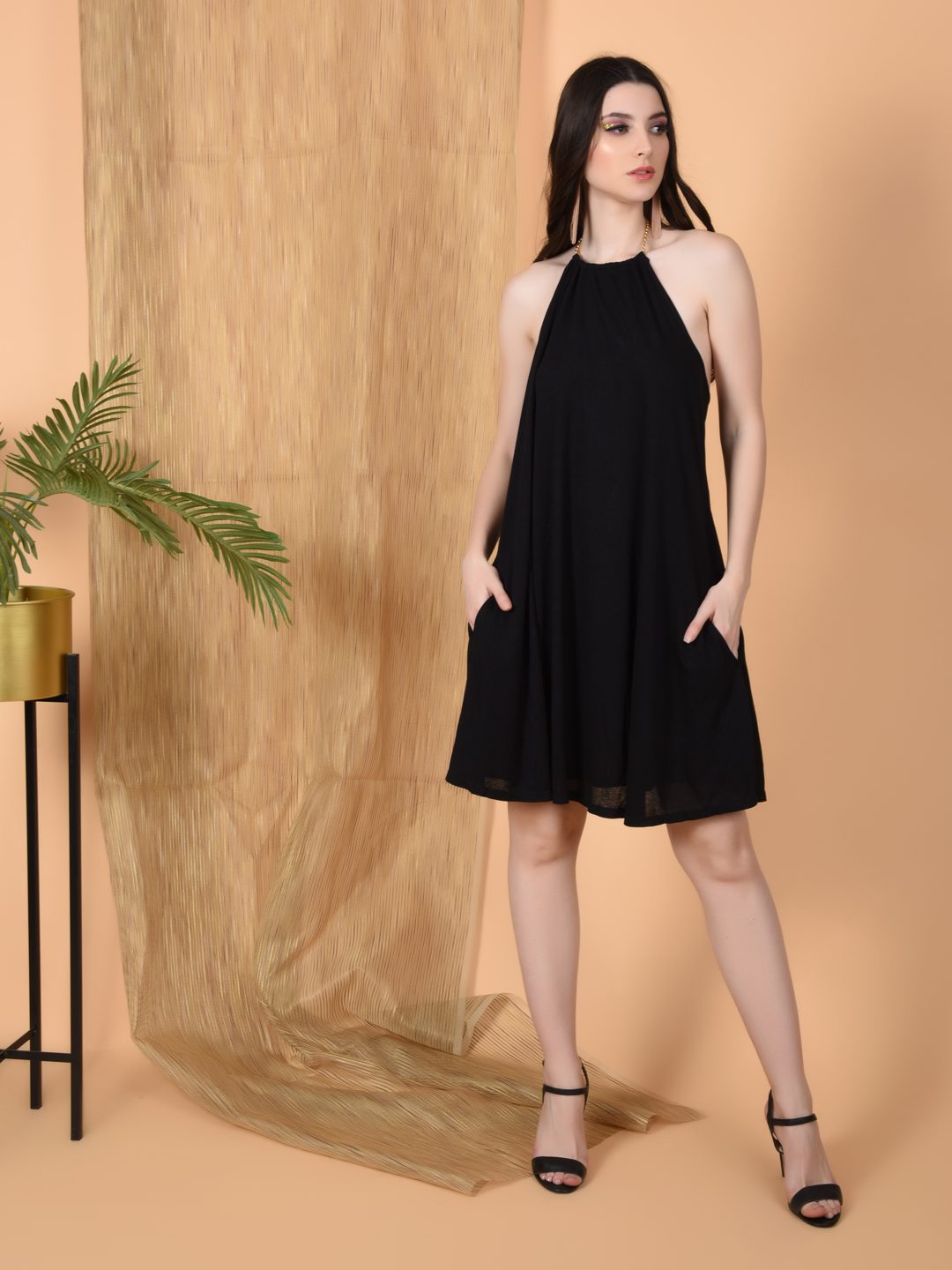 Flawless Women Backless Black Dress| LORRY Being Flawless