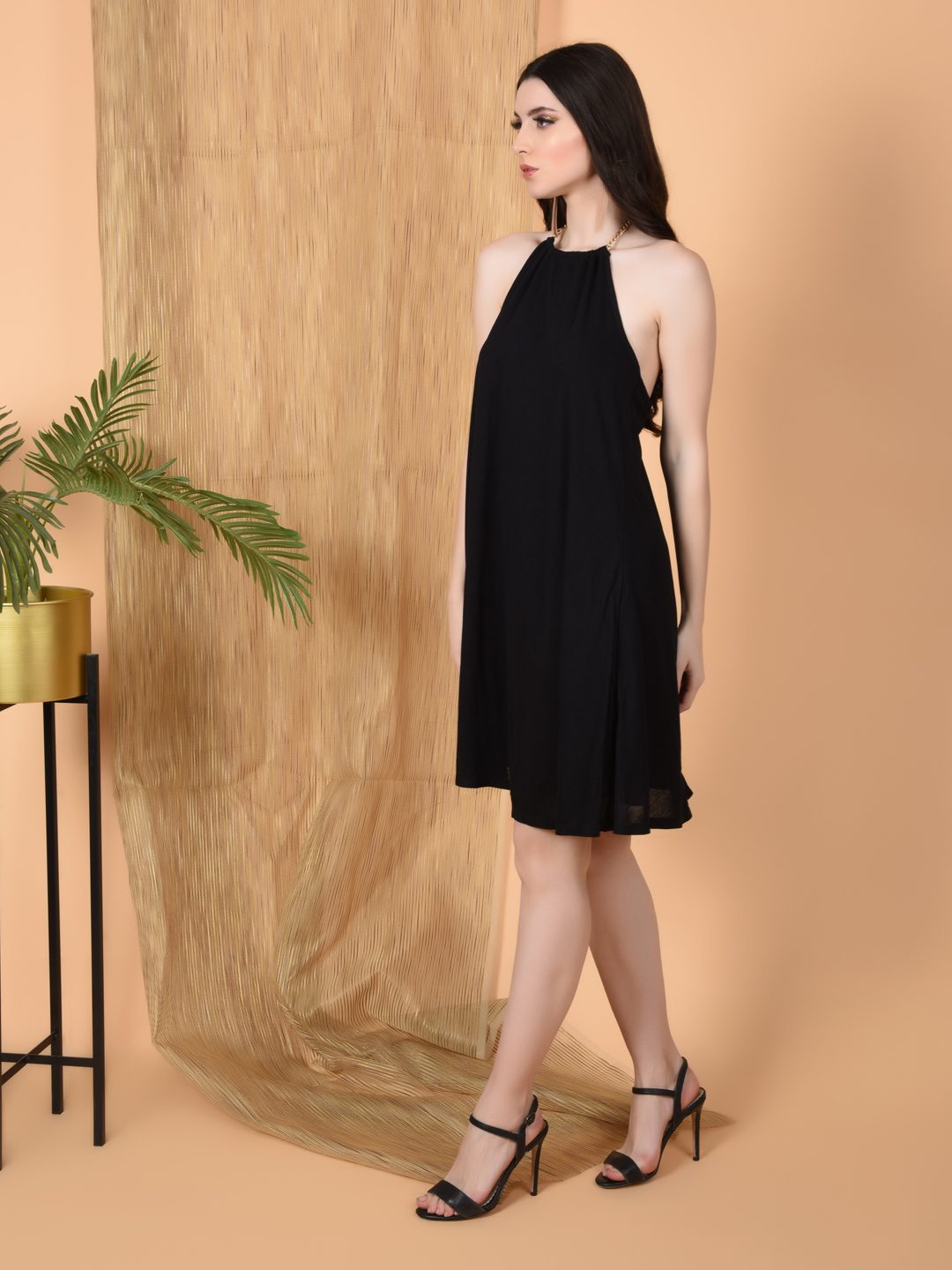 Flawless Women Backless Black Dress| LORRY Being Flawless