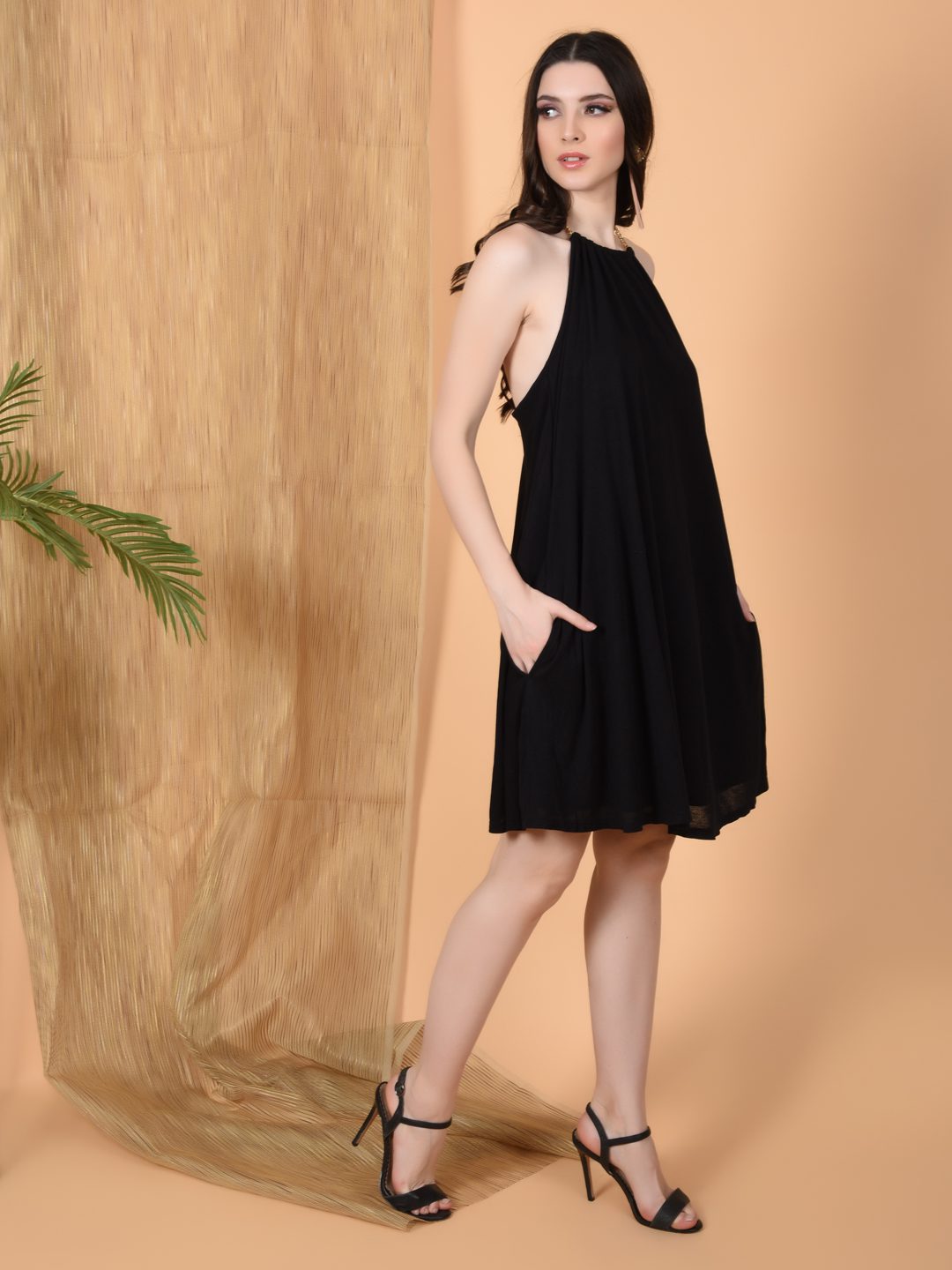 Flawless Women Backless Black Dress| LORRY Being Flawless