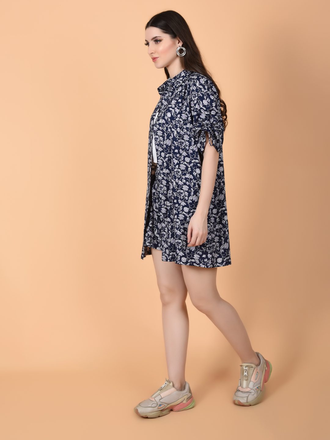 Navy Blue Women Co-ord Set-Let's Go
