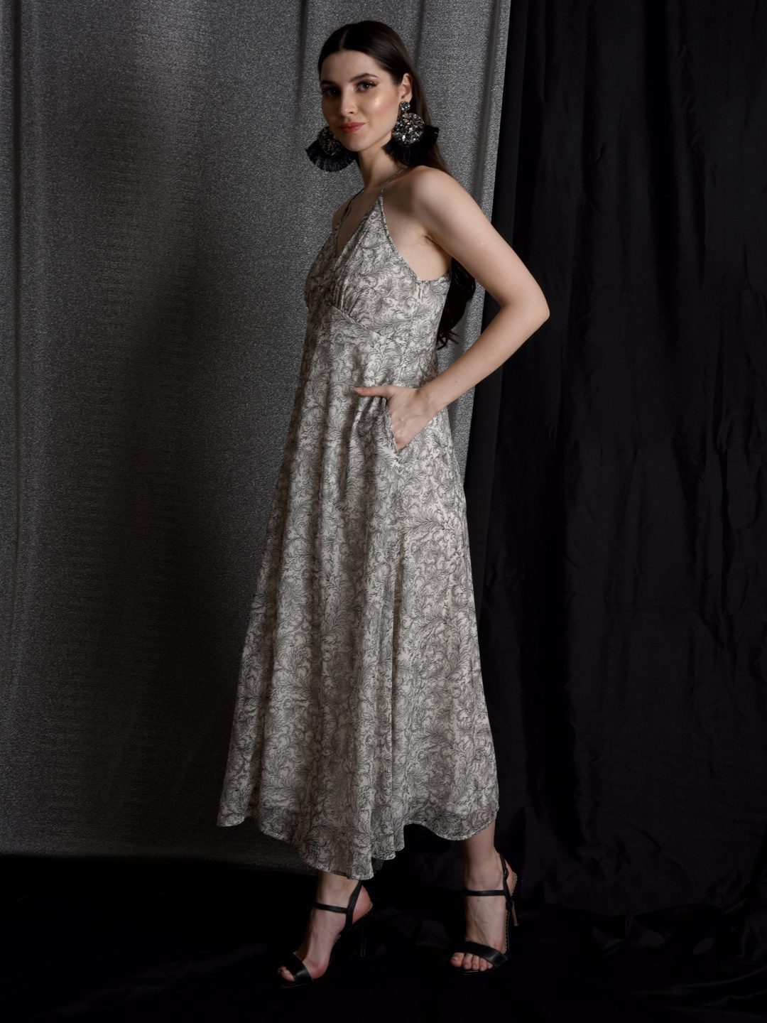 Flawless White Print Women Dress-RACHEL Being Flawless