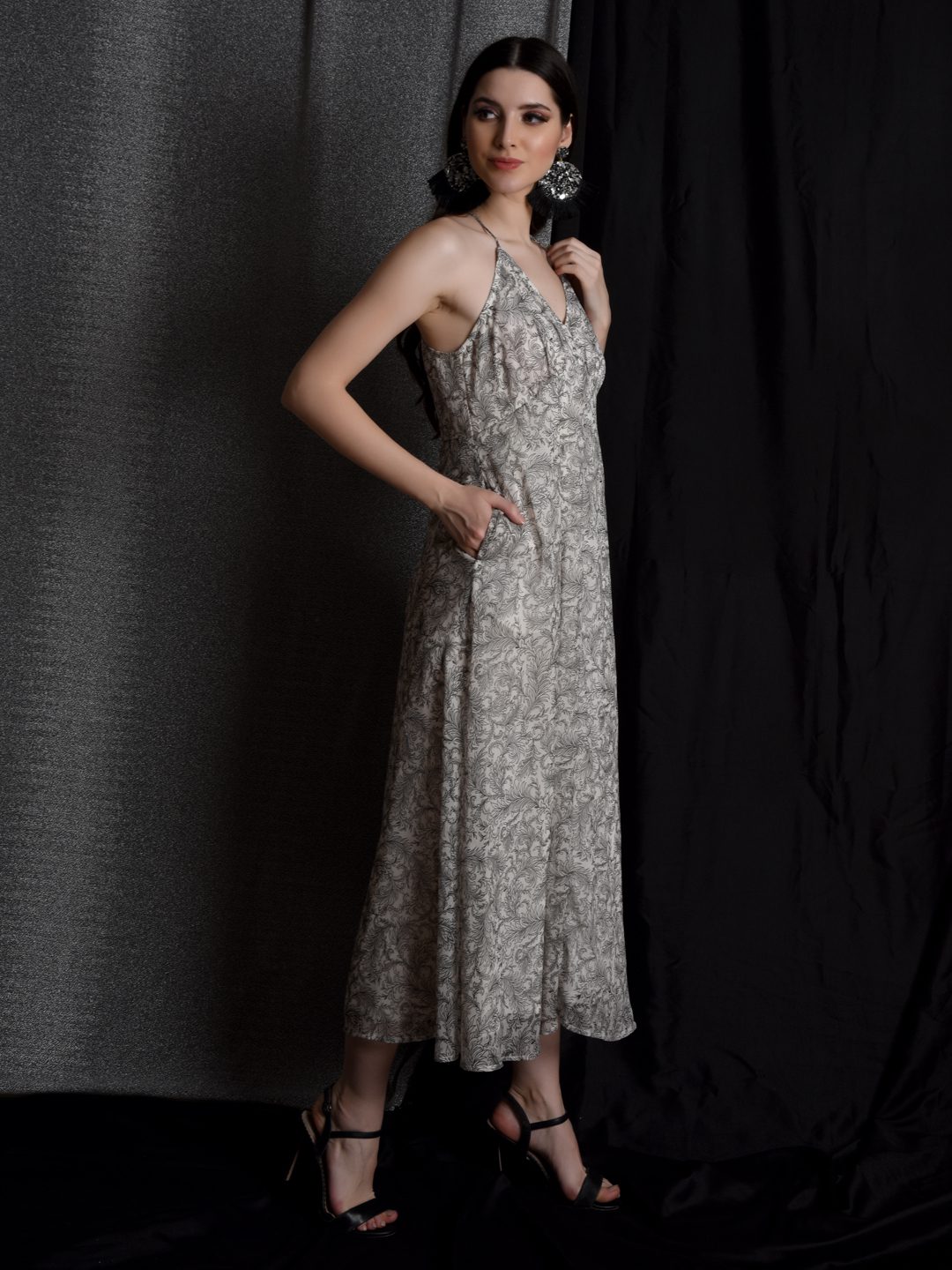 Flawless White Print Women Dress-RACHEL Being Flawless