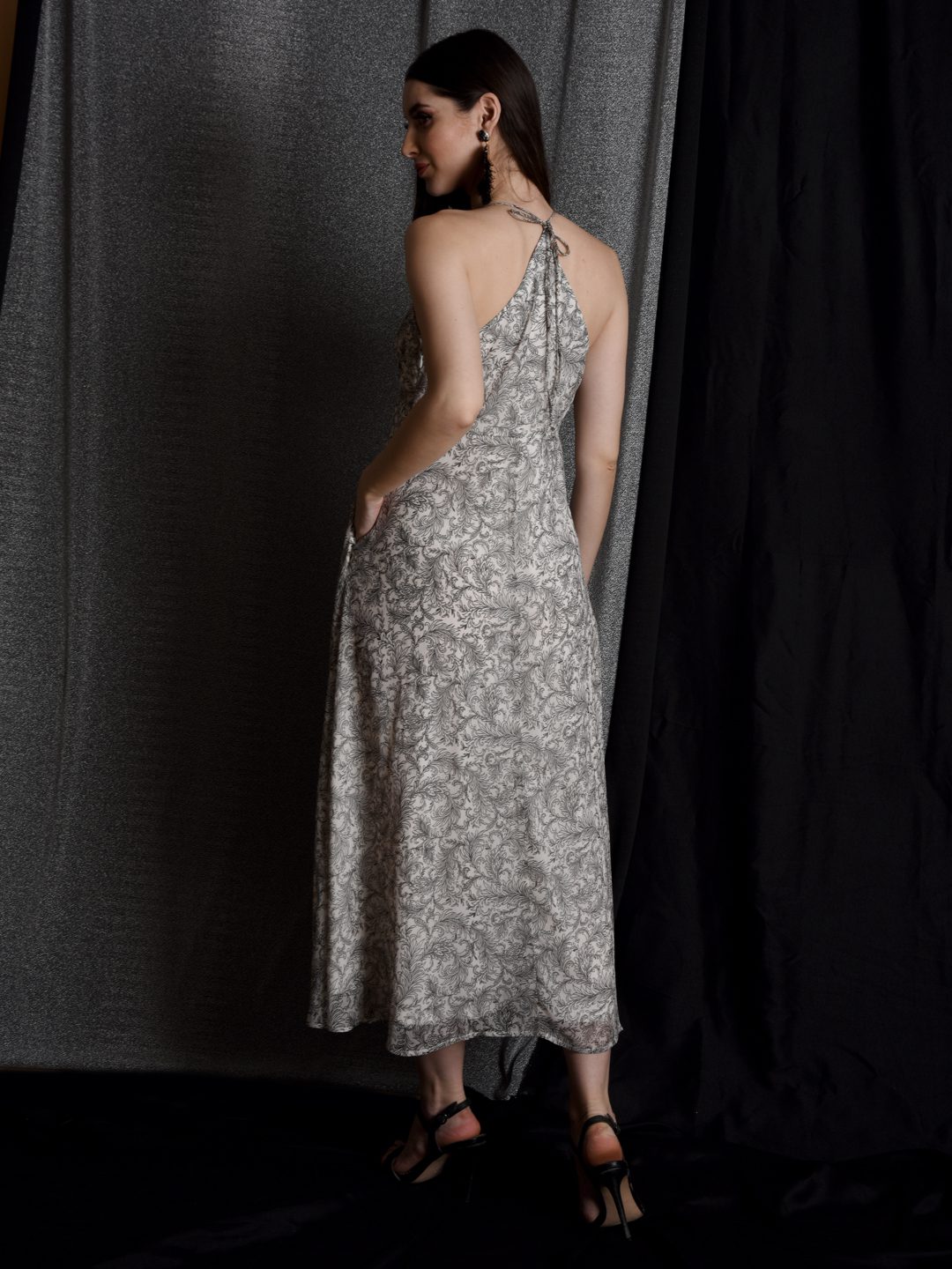 Flawless White Print Women Dress-RACHEL Being Flawless