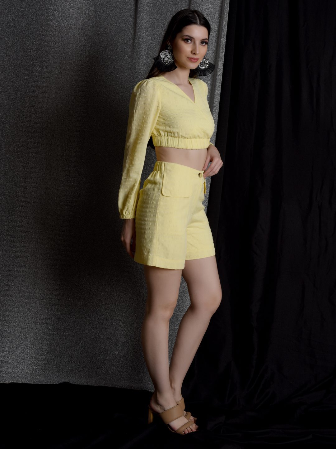 Flawless Women Crop Top and Shorts co-ord Set | CLAIR Being Flawless