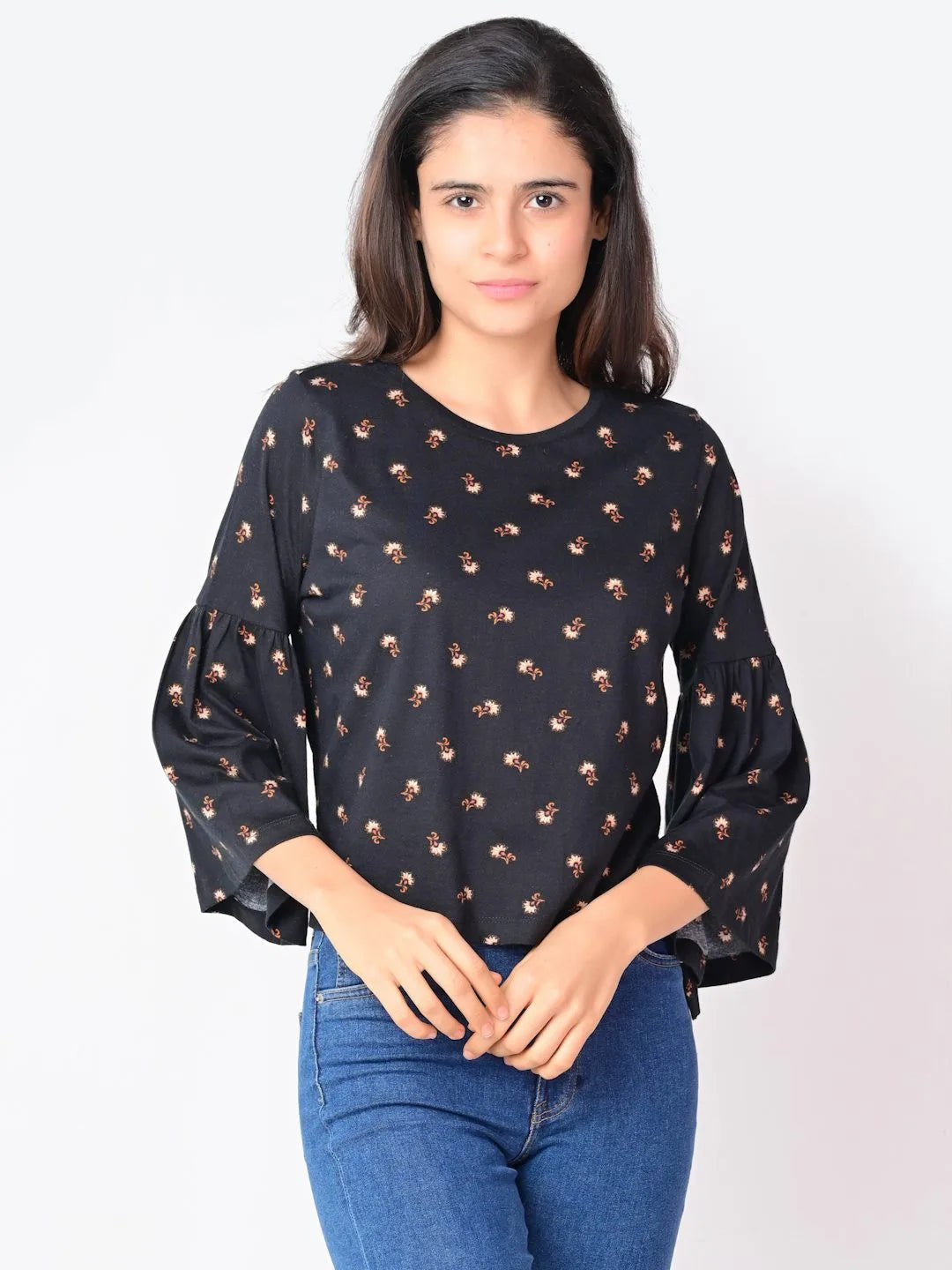 Flawless Women Black Bum Crop Top Being Flawless