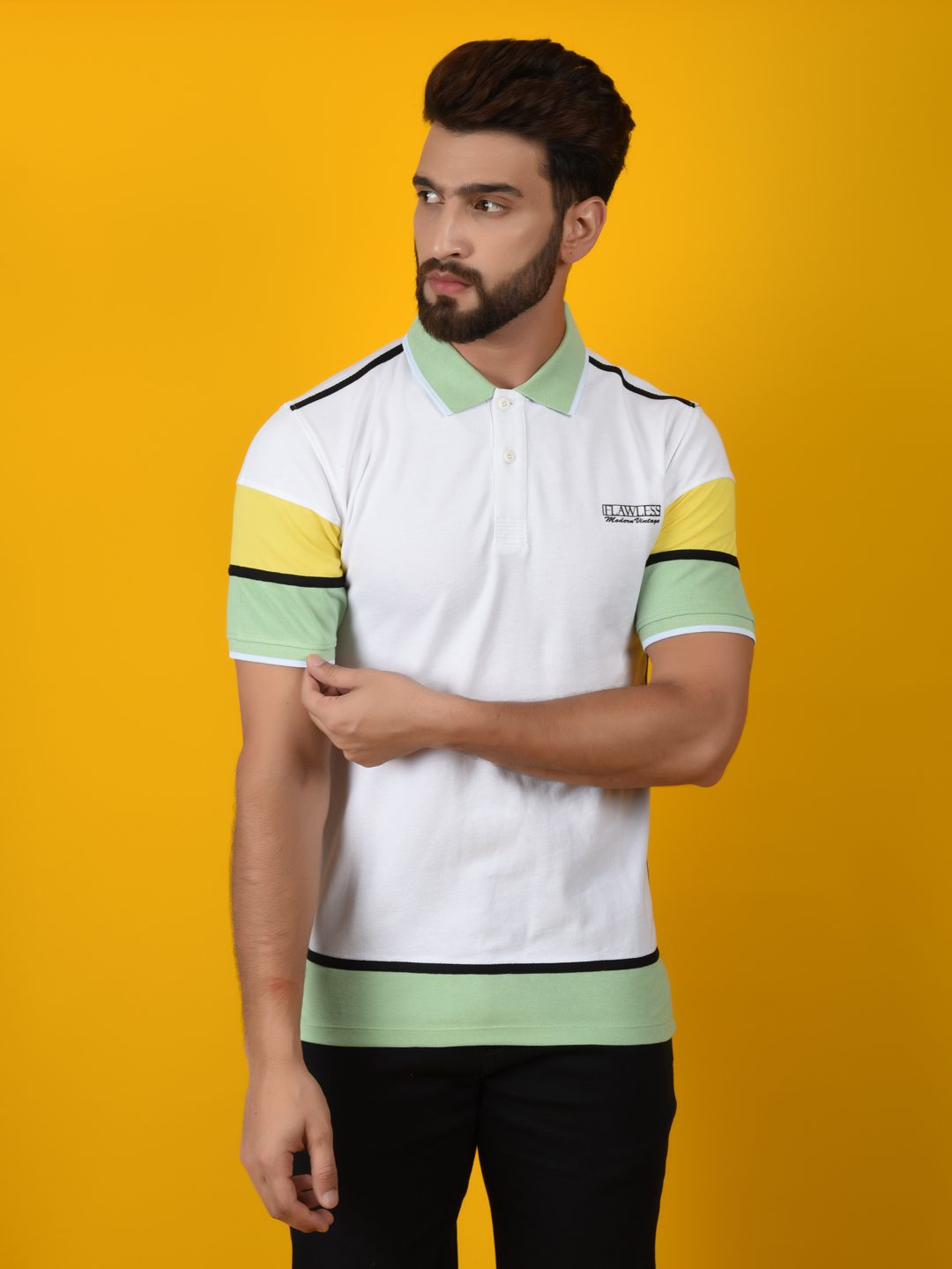 Flawless Men Multicolor Polo T-Shirt | HERCULES Being Flawless