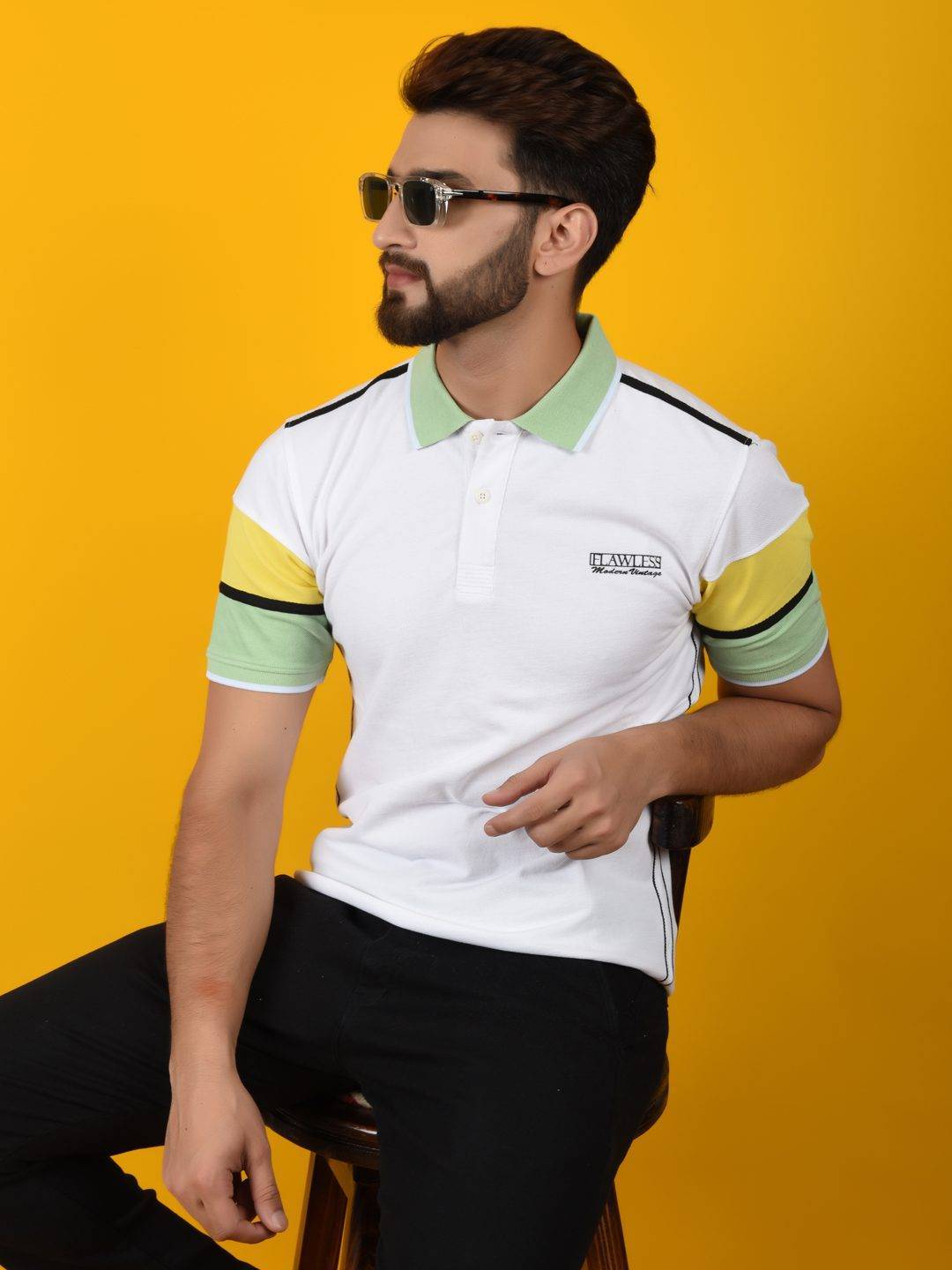 Flawless Men Multicolor Polo T-Shirt | HERCULES Being Flawless