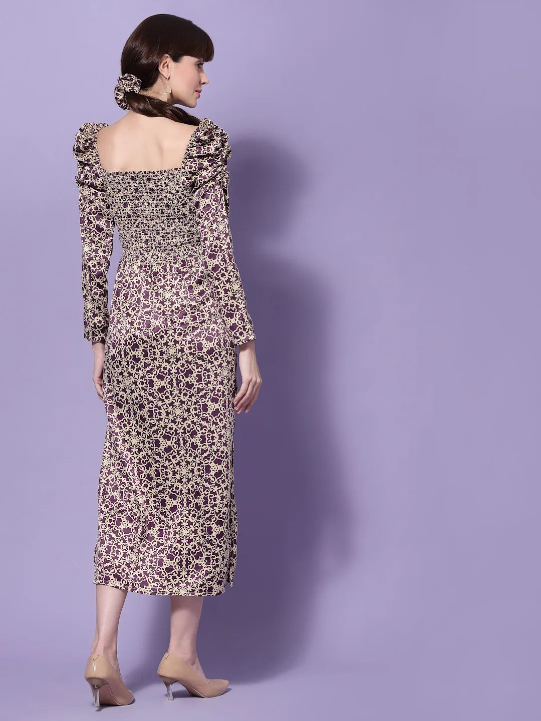 Flawless Women Printed Satin Maxi Dress | CICELY