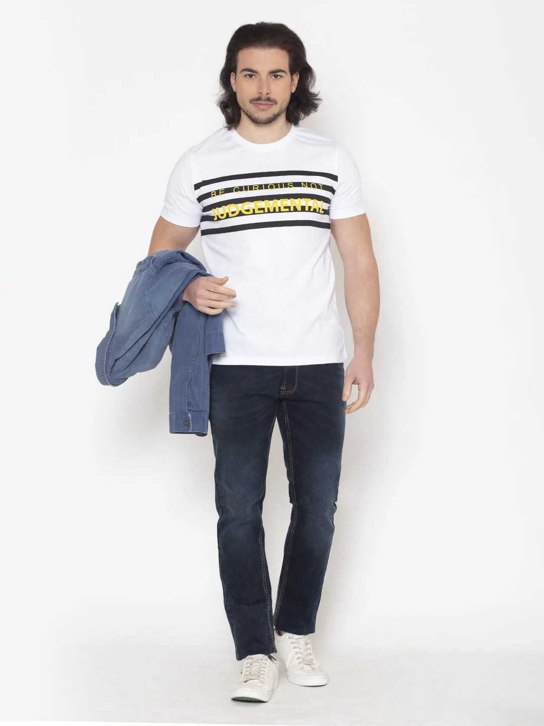 White Graphic Men T-shirt