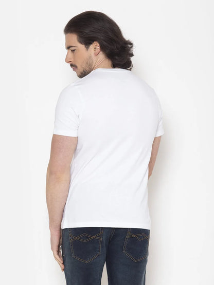White Graphic Men T-shirt Being Flawless