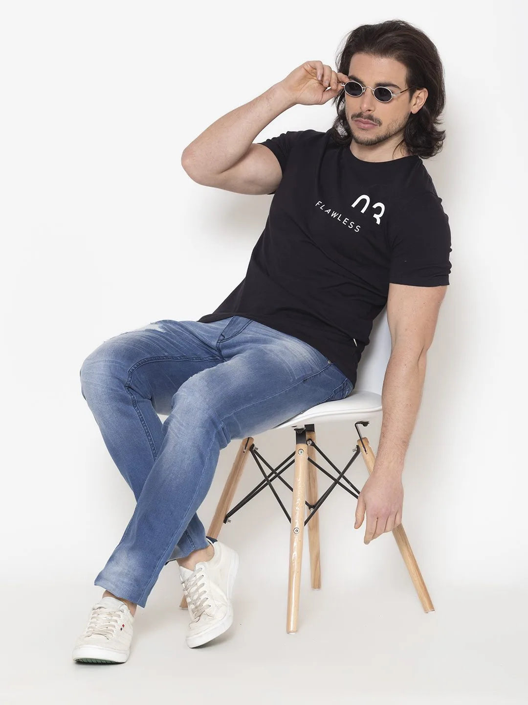 Graphic Black Men T-shirt Being Flawless