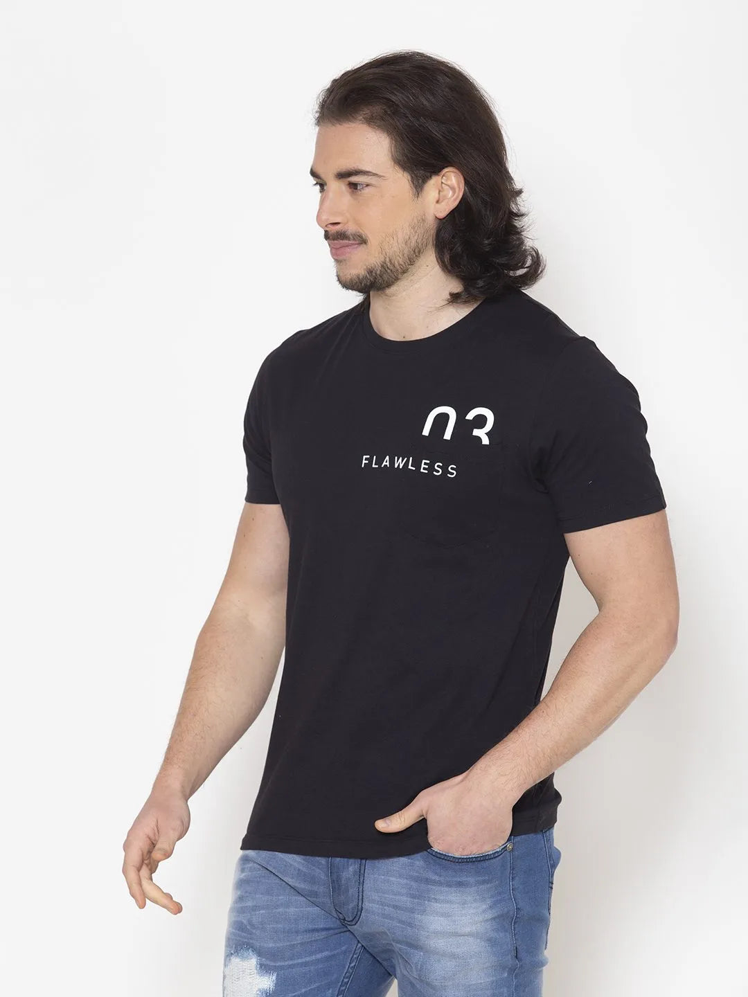 Graphic Black Men T-shirt Being Flawless