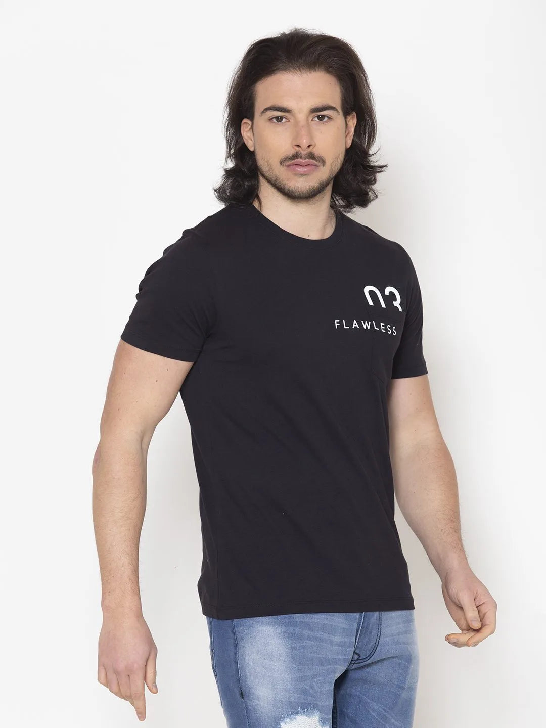 Graphic Black Men T-shirt Being Flawless