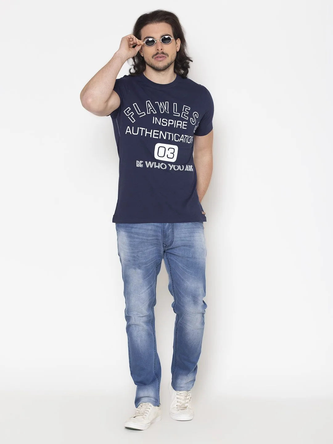 Flawless Men's Authentication Cotton T-shirt