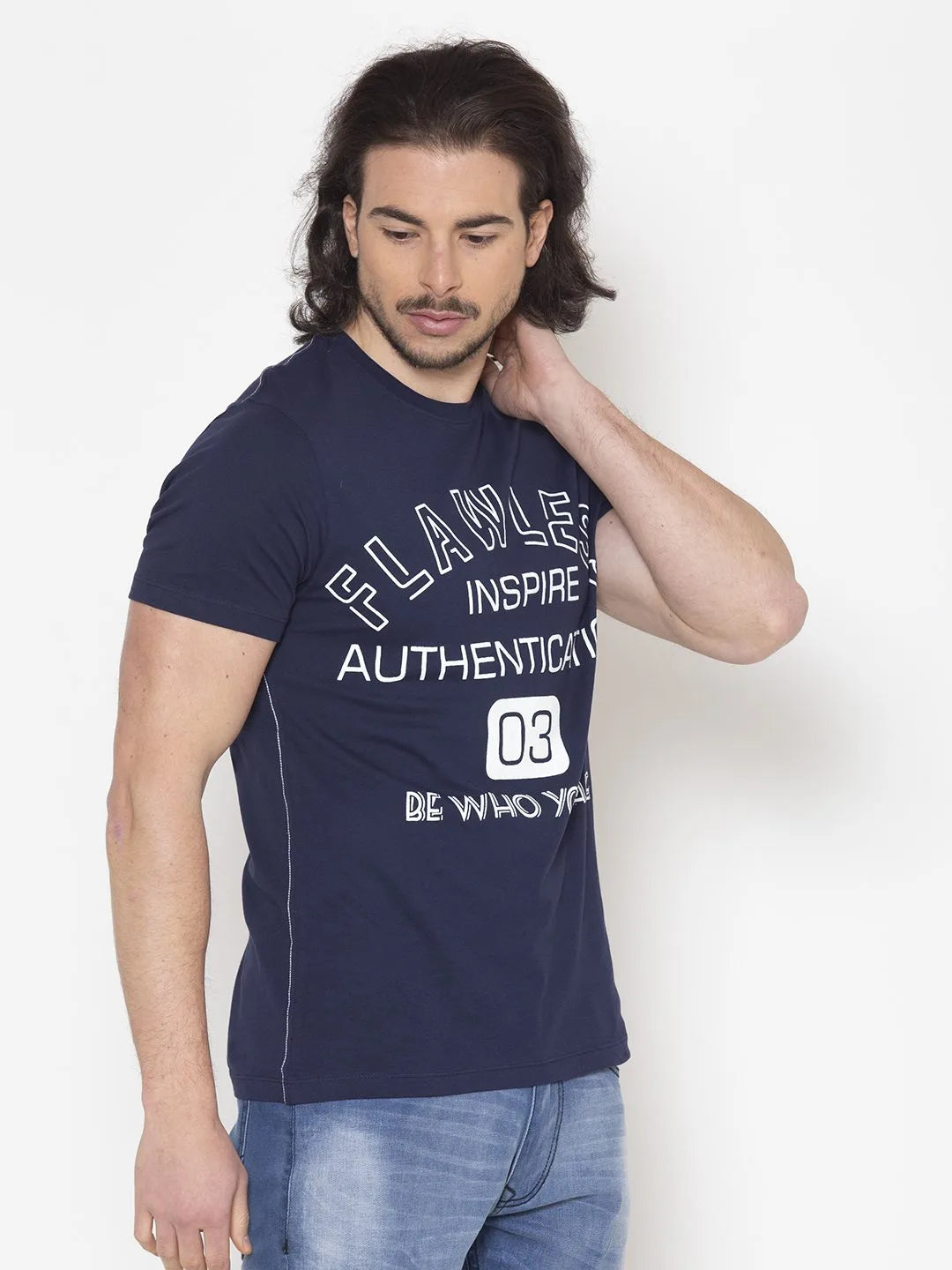 Flawless Men's Authentication Cotton T-shirt