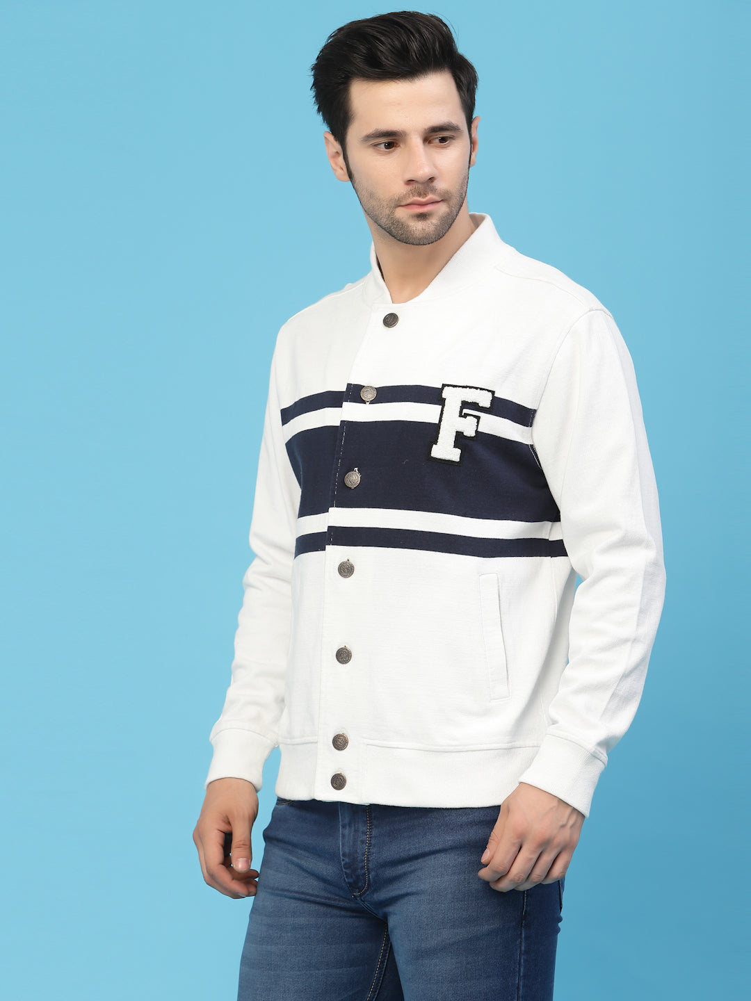 Flawless Men Multi-Color Cotton Bomber Jacket Being Flawless