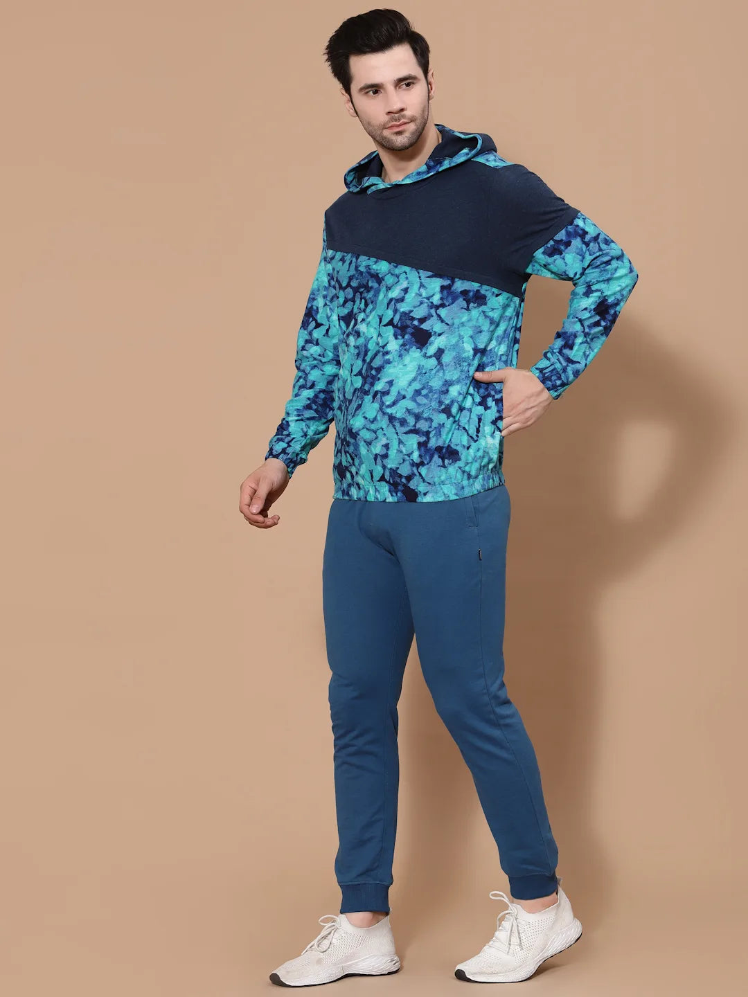 Flawless Men Blue Printed Sweatshirt