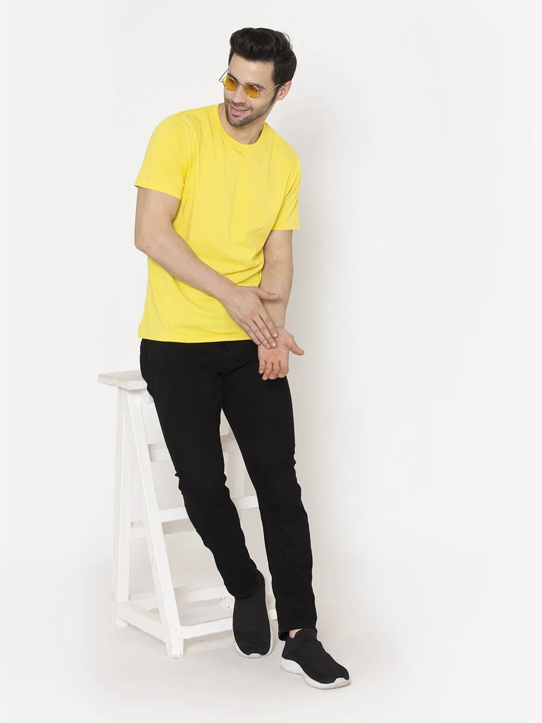 Flawless Men's Basic Yellow T-shirt Bright | MONDEY