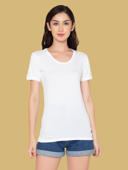 Flawless Women White Cotton T-Shirt Being Flawless