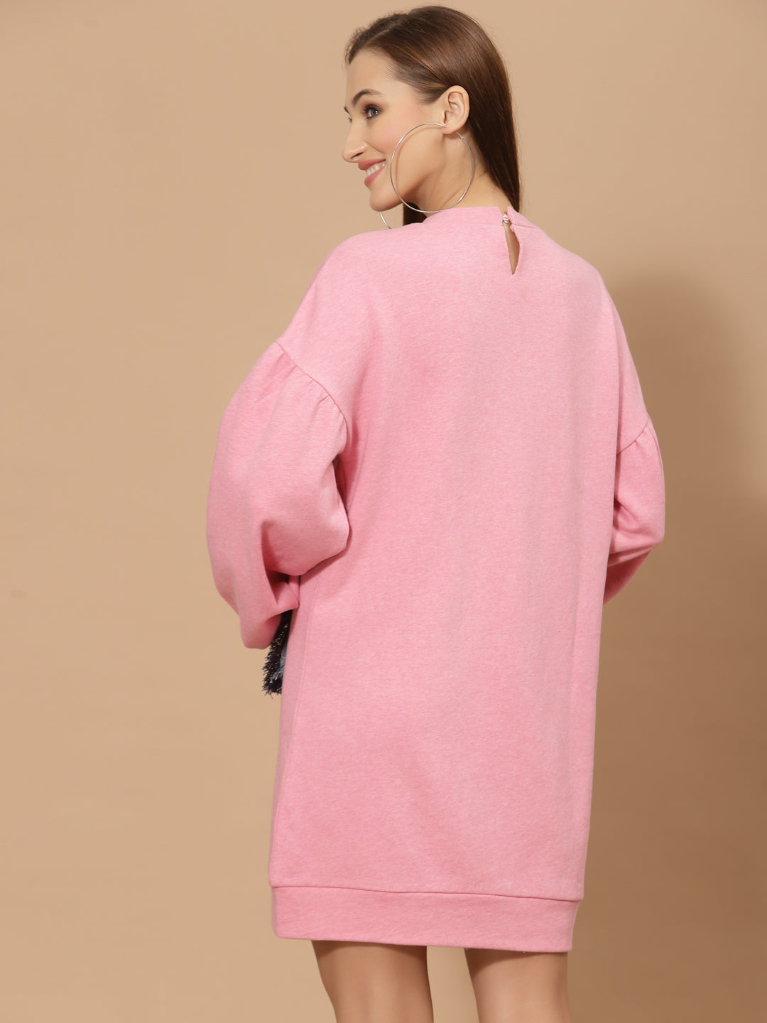 Flawless Women Pink Cotton T-Shirt Dress | JESSICA Being Flawless