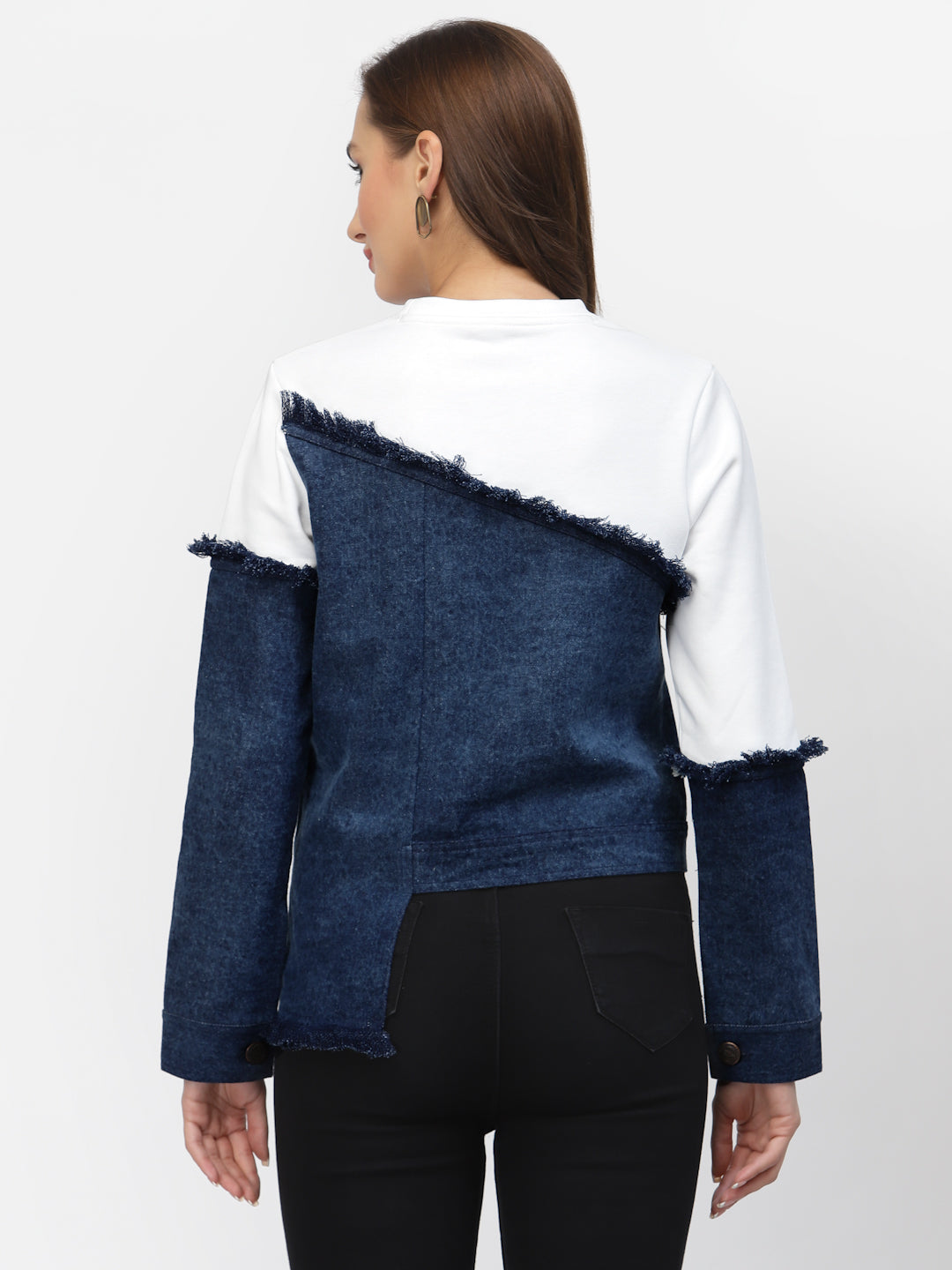 Flawless Women Stylish Blue And White Sweatshirt | MIXMATCH Being Flawless