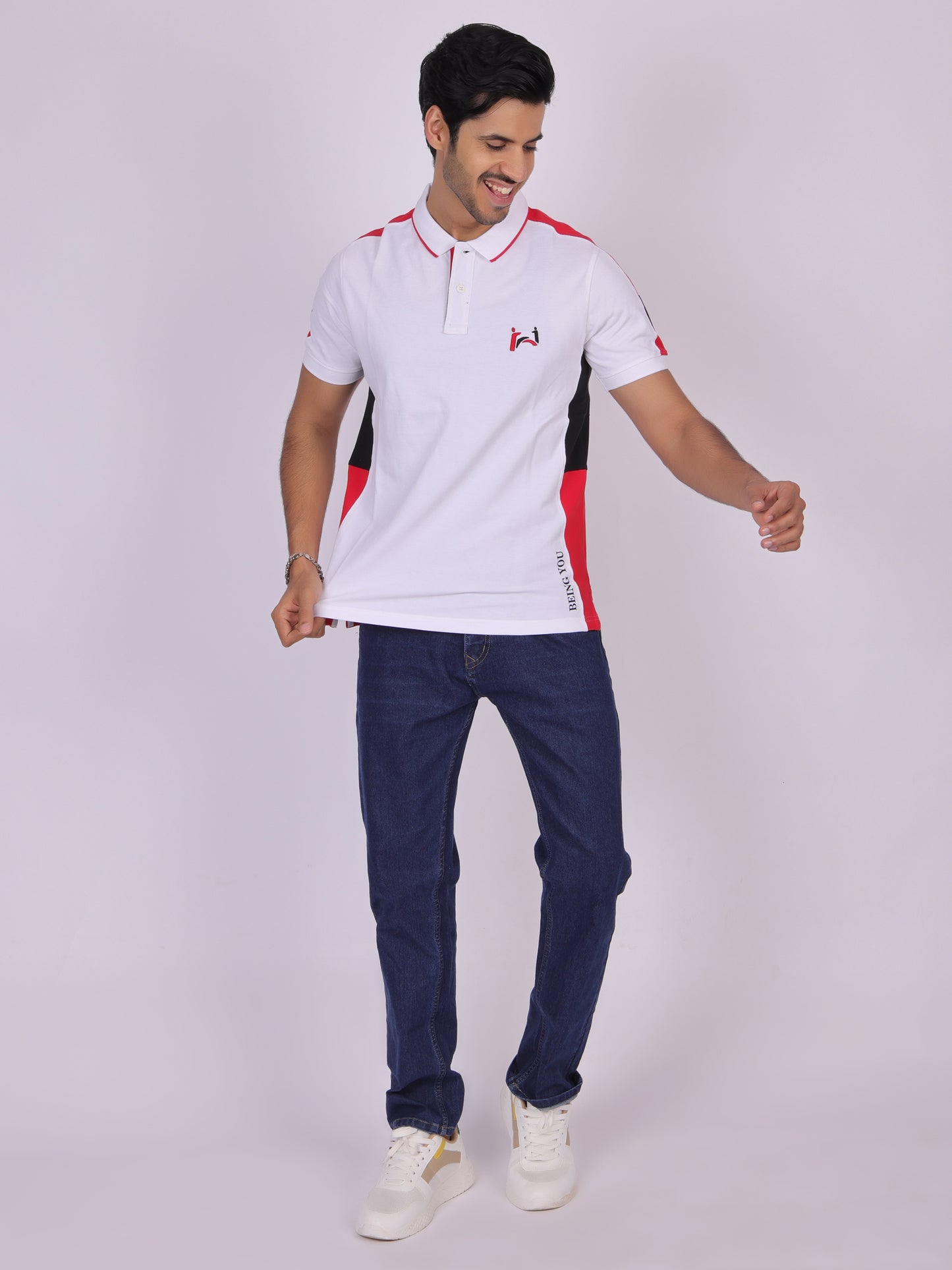 Classic White Cotton  Polo T-Shirt for Men Being Flawless