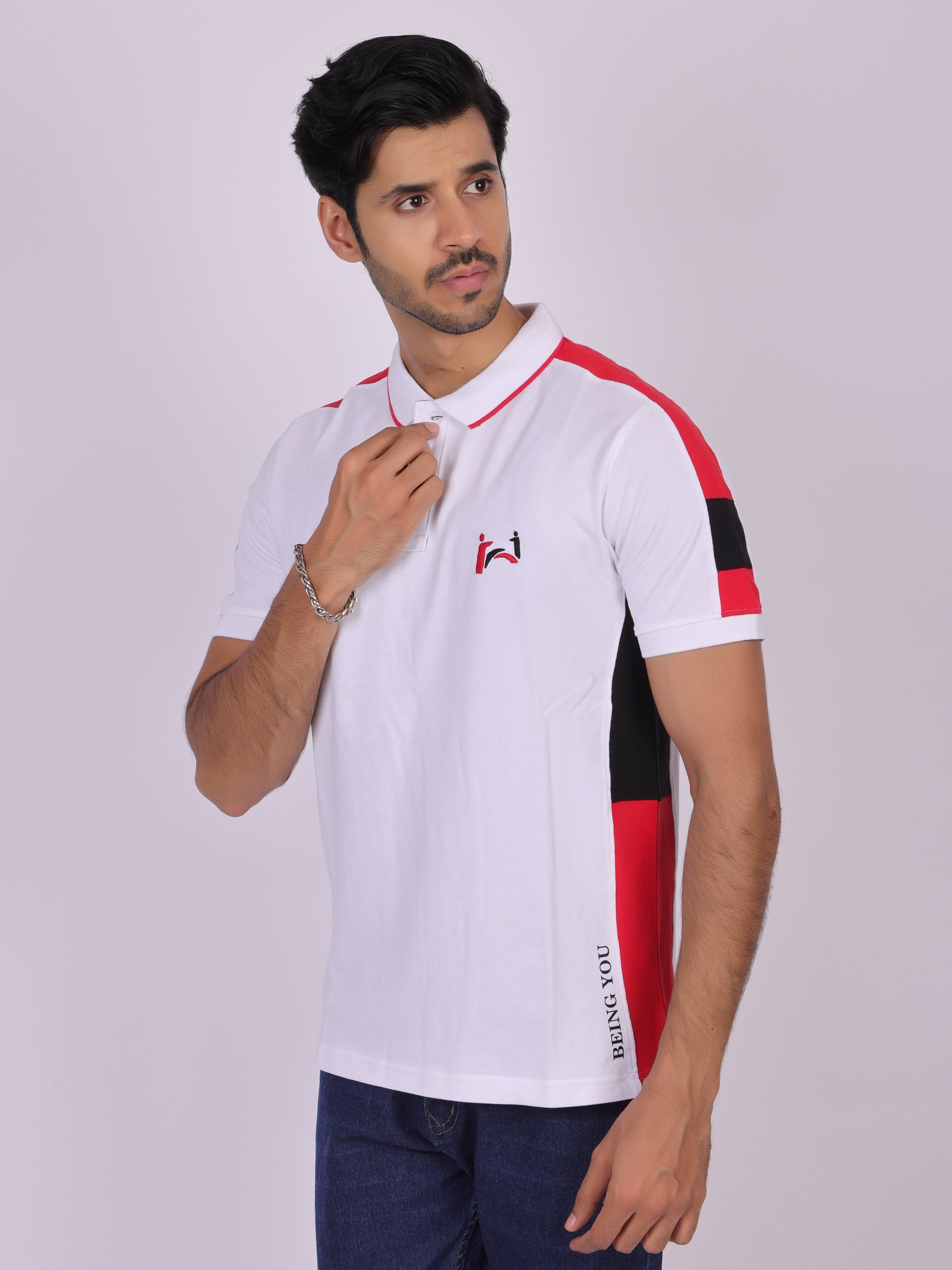 Classic White Cotton  Polo T-Shirt for Men Being Flawless